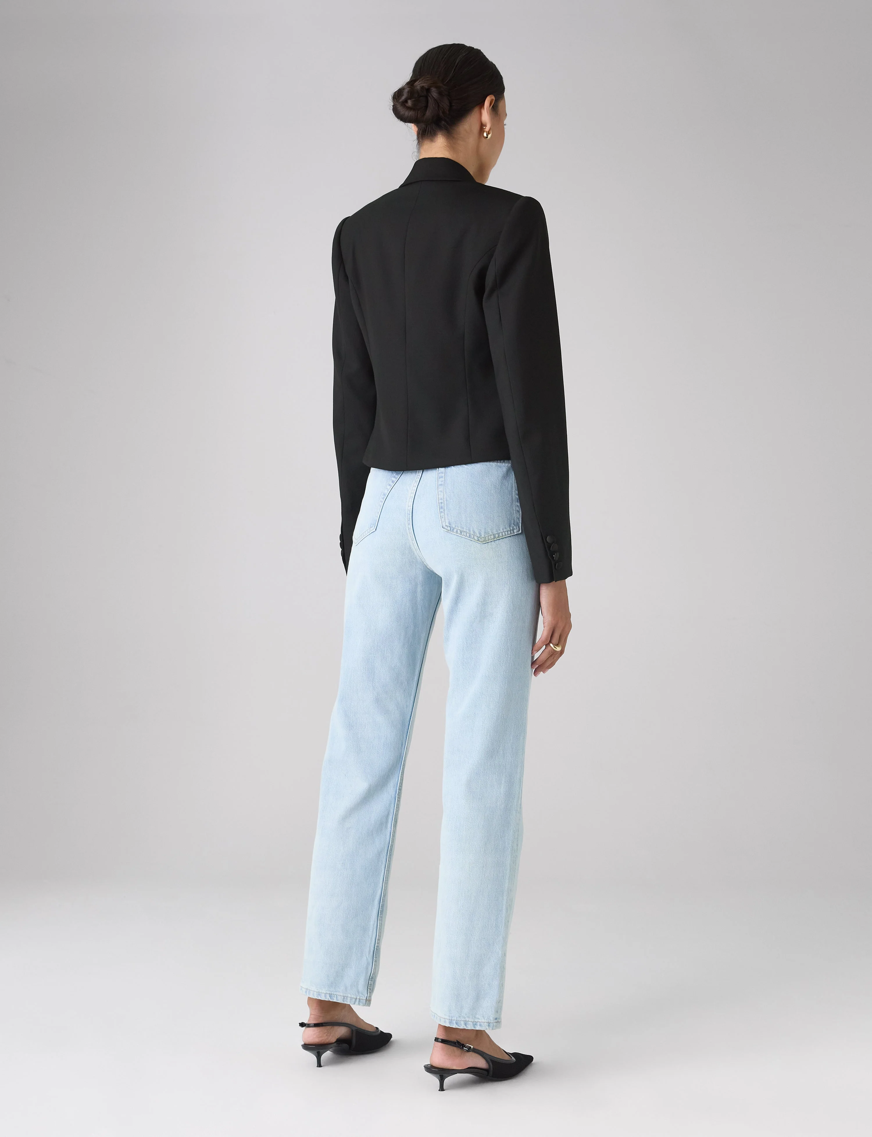 Belgravia Cropped Tuxedo: Wool, Black - Image 8