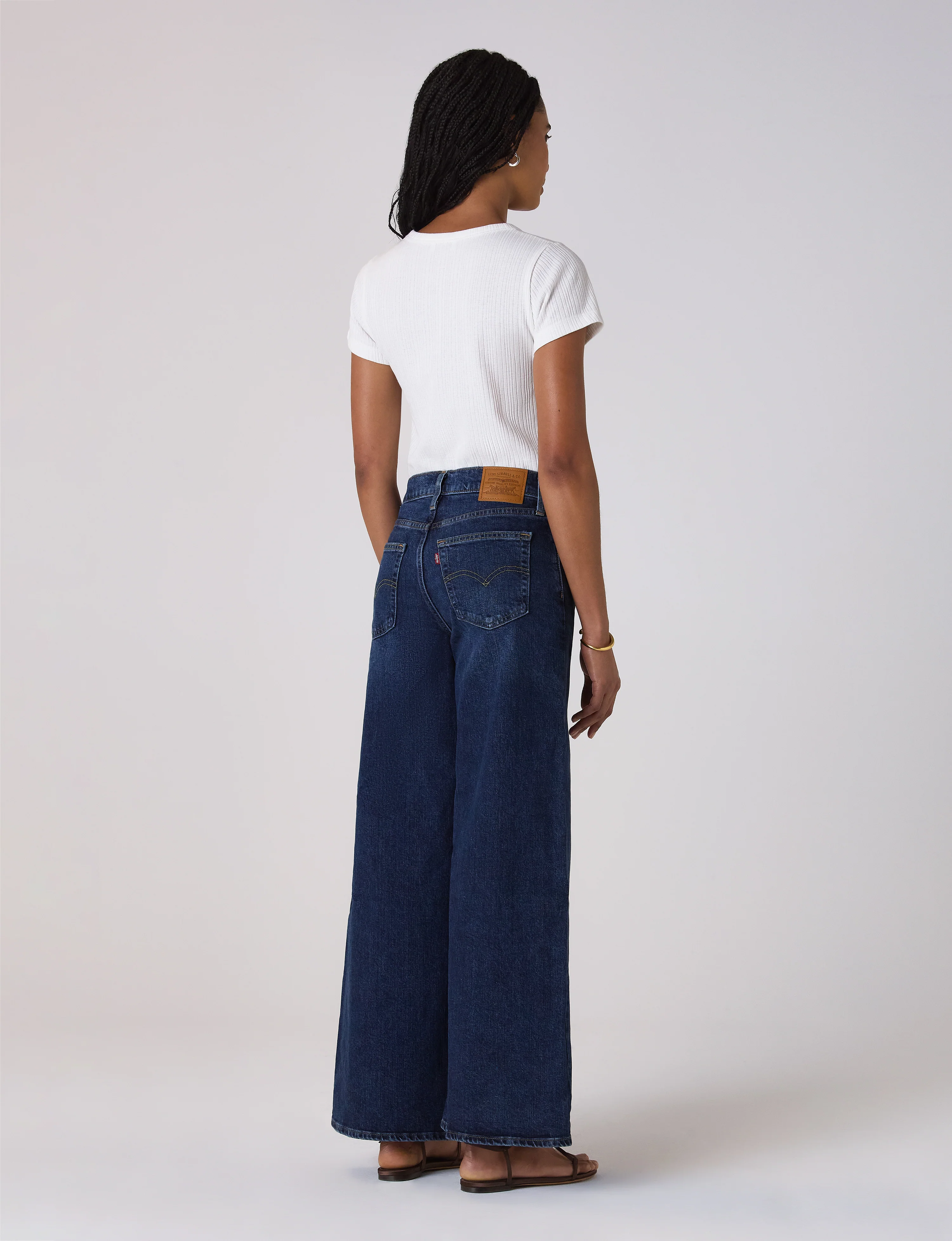 Camden Fitted T-Shirt: Cotton Textured Rib, Off-White - Image 6