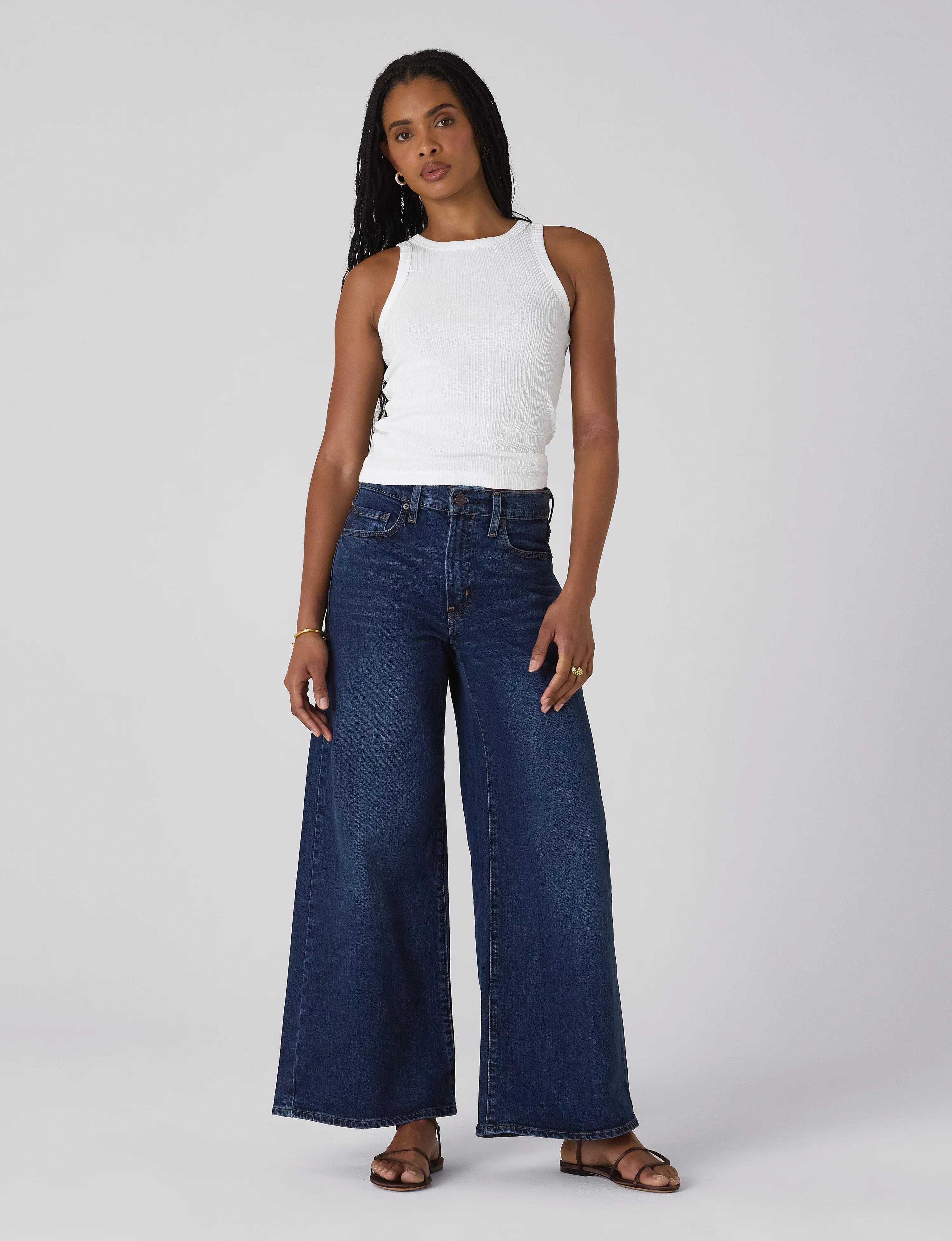 Carnaby Tank: Cotton Textured Rib, Off-White - Image 4