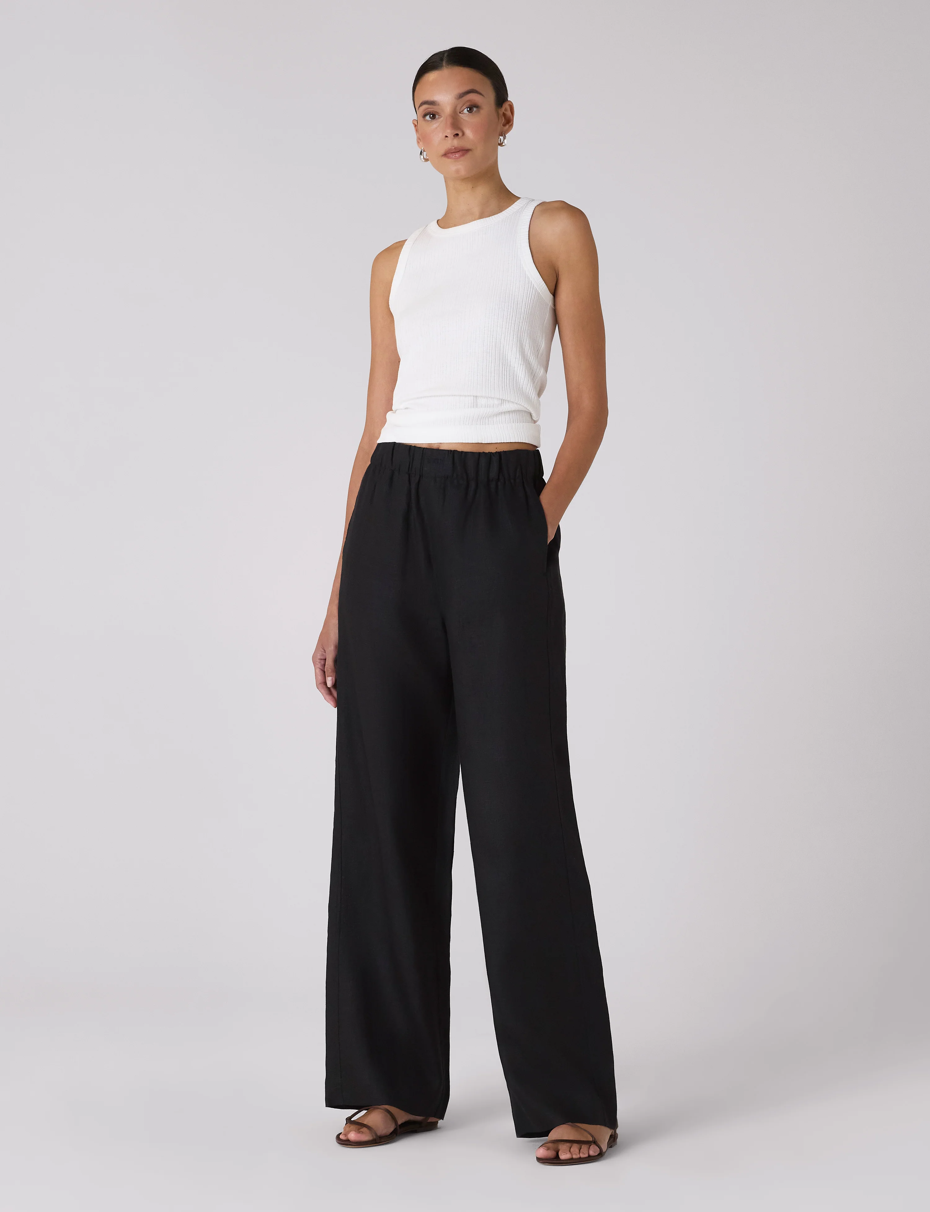 Carnaby Tank: Cotton Textured Rib, Off-White - Image 6