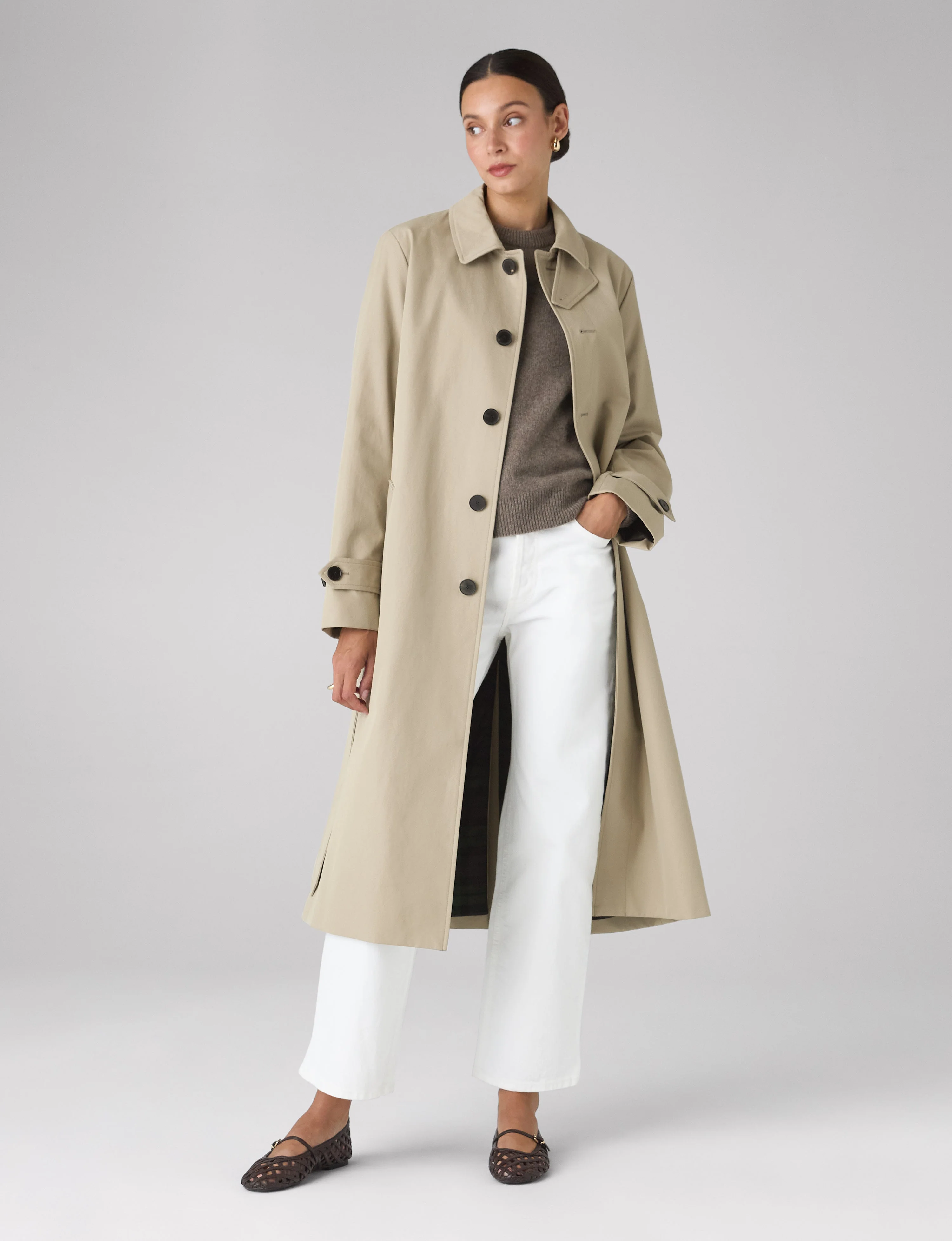 Chatsworth Coat: Cotton, Dark Stone - Image 3