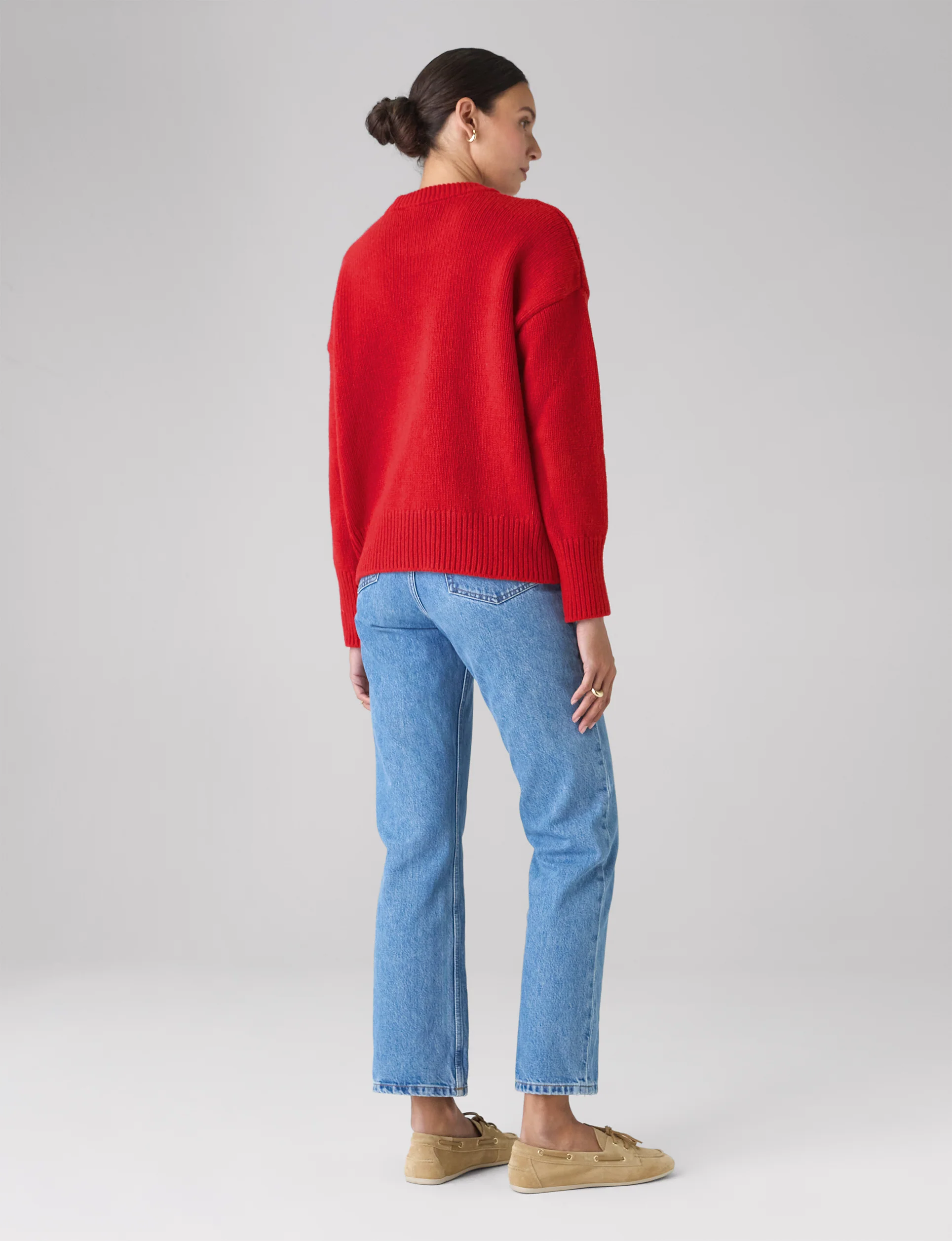Cornwall Jumper: Wool, Red - Image 7