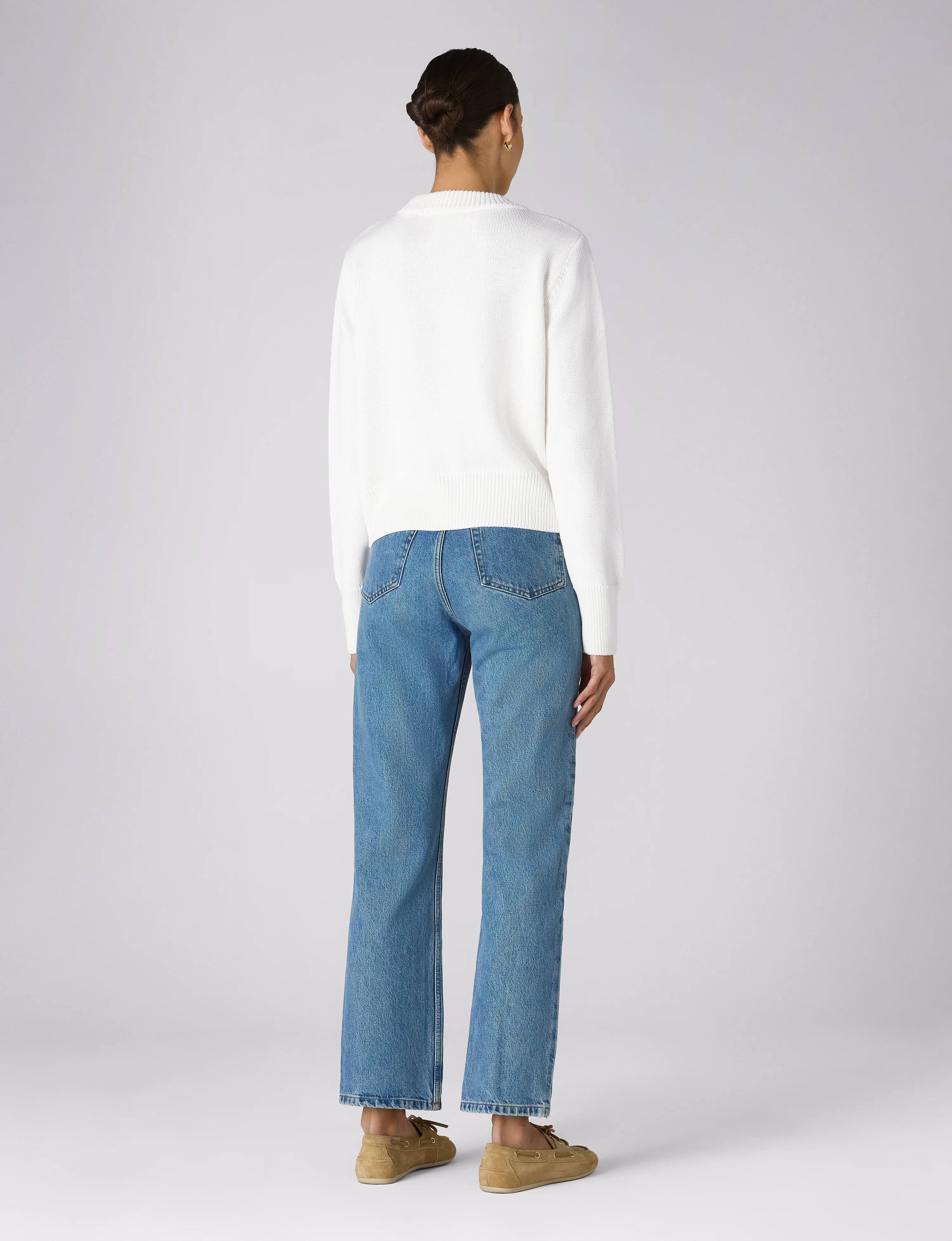 Devon Jumper: Cotton, Cream - Image 7