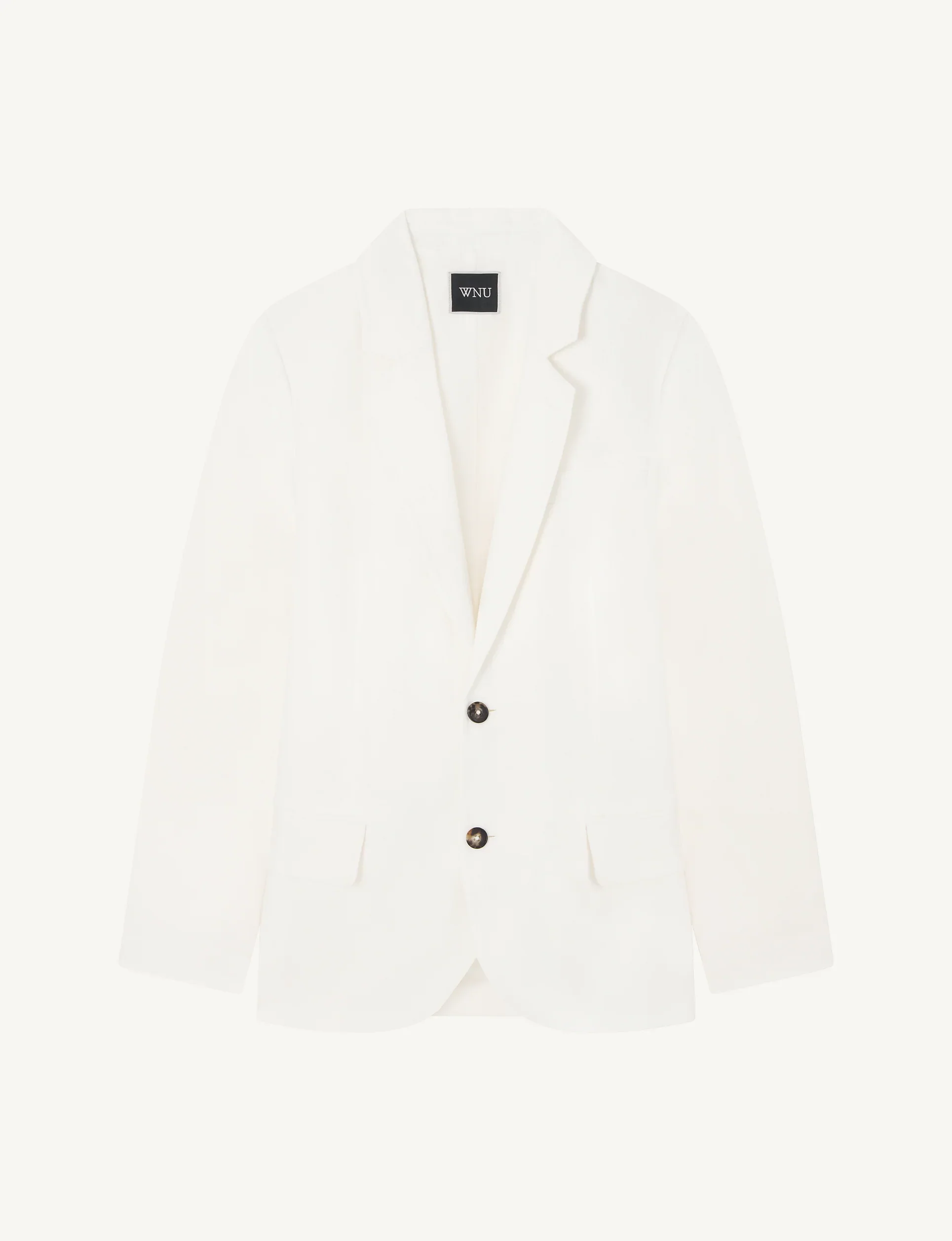 Hutton Blazer: Linen, Ivory - Image 3
