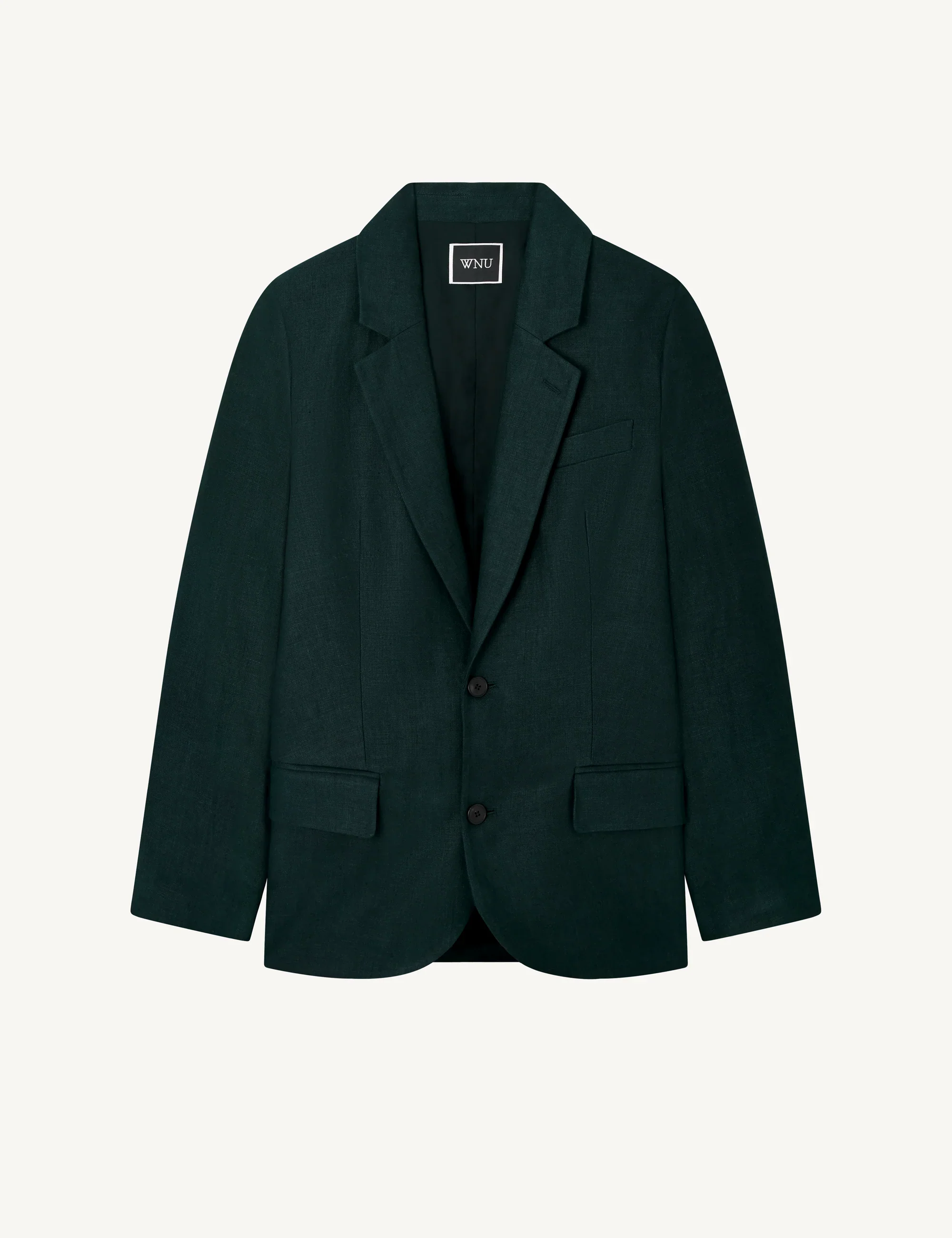 Hutton Blazer: Linen, Navy Blue - Image 3