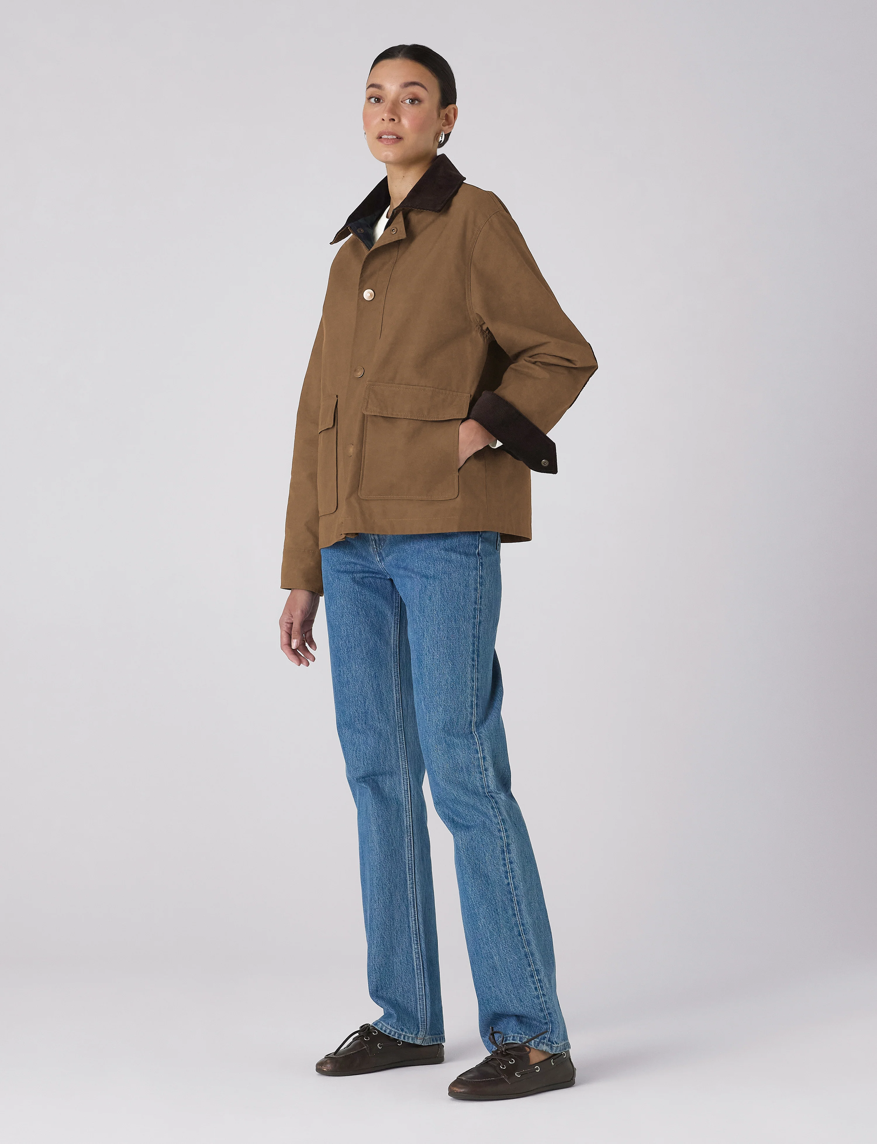 Kent Jacket: Waxed Cotton, Chocolate - Image 8