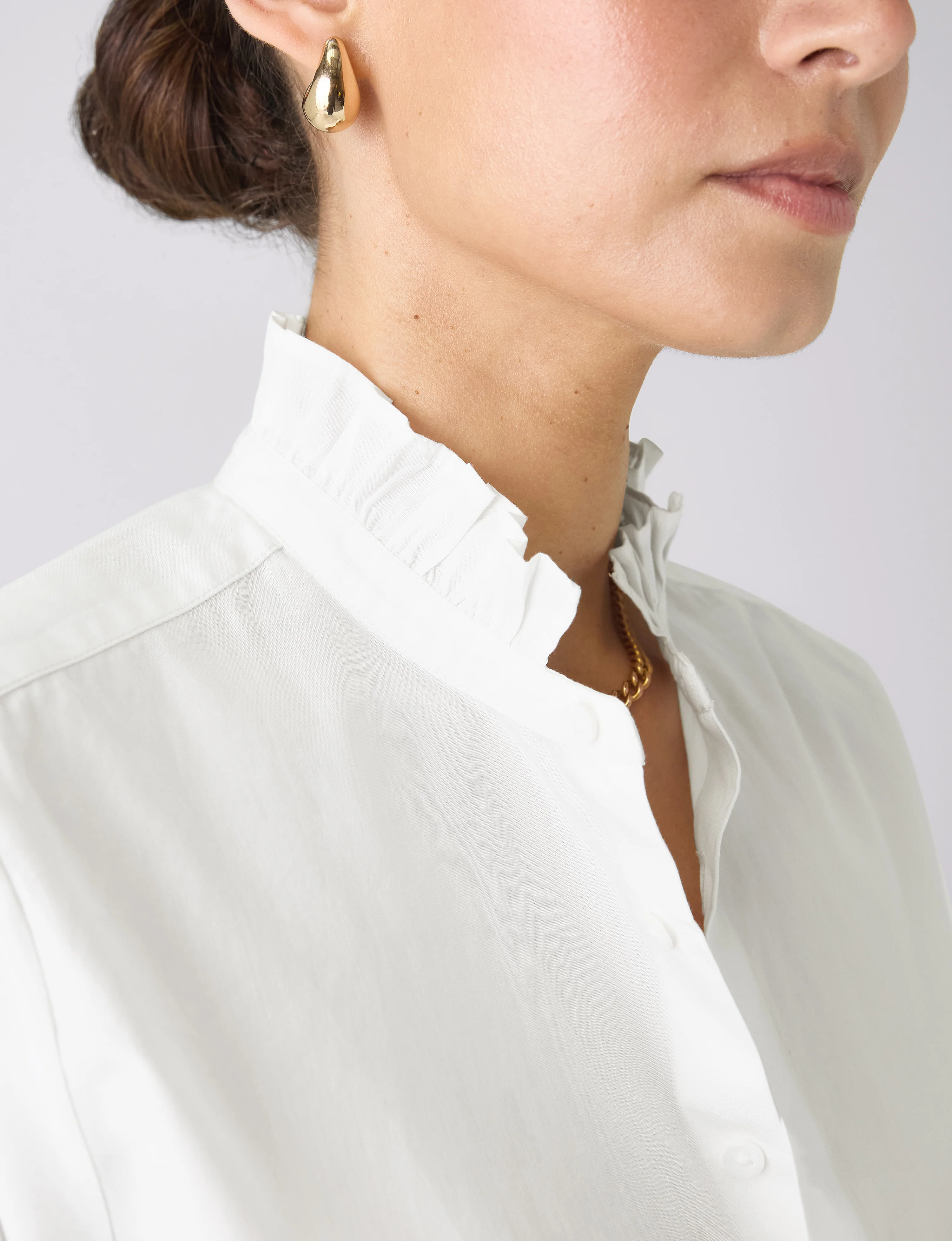 Kew Blouse: Fine Poplin, White - Image 5