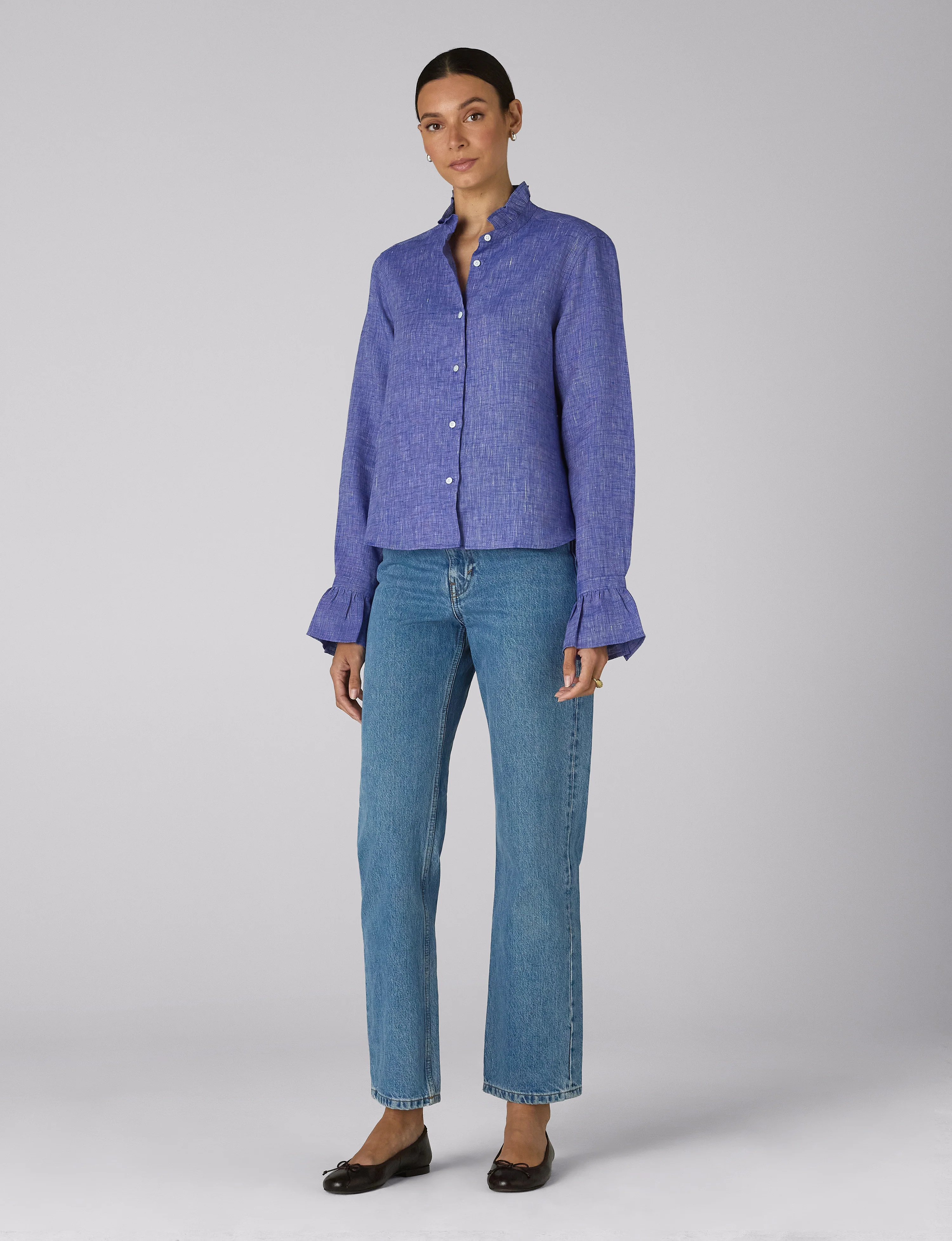 Kew Blouse: Linen, Lapis Blue - Image 4