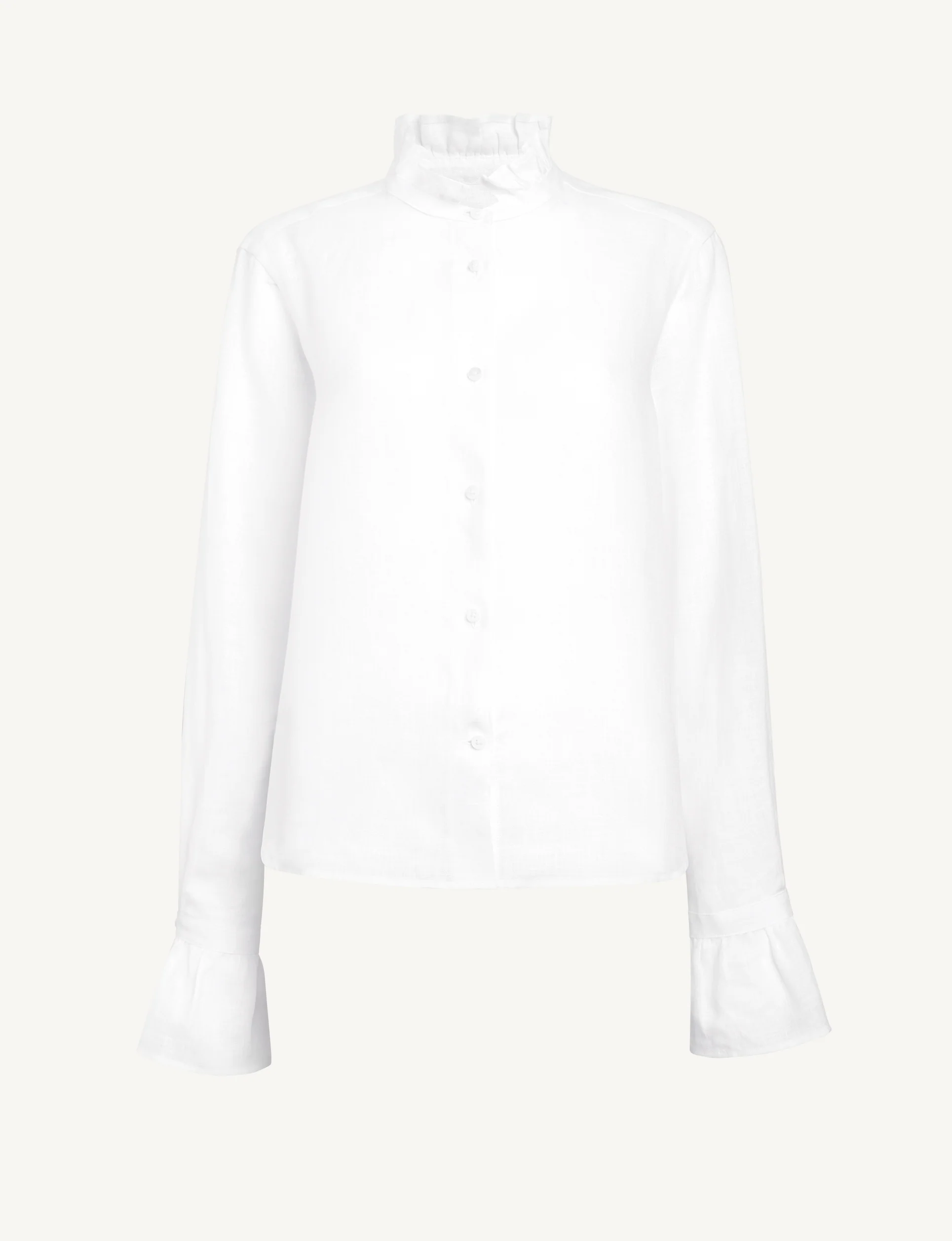 Kew Blouse: Linen, White - Image 3