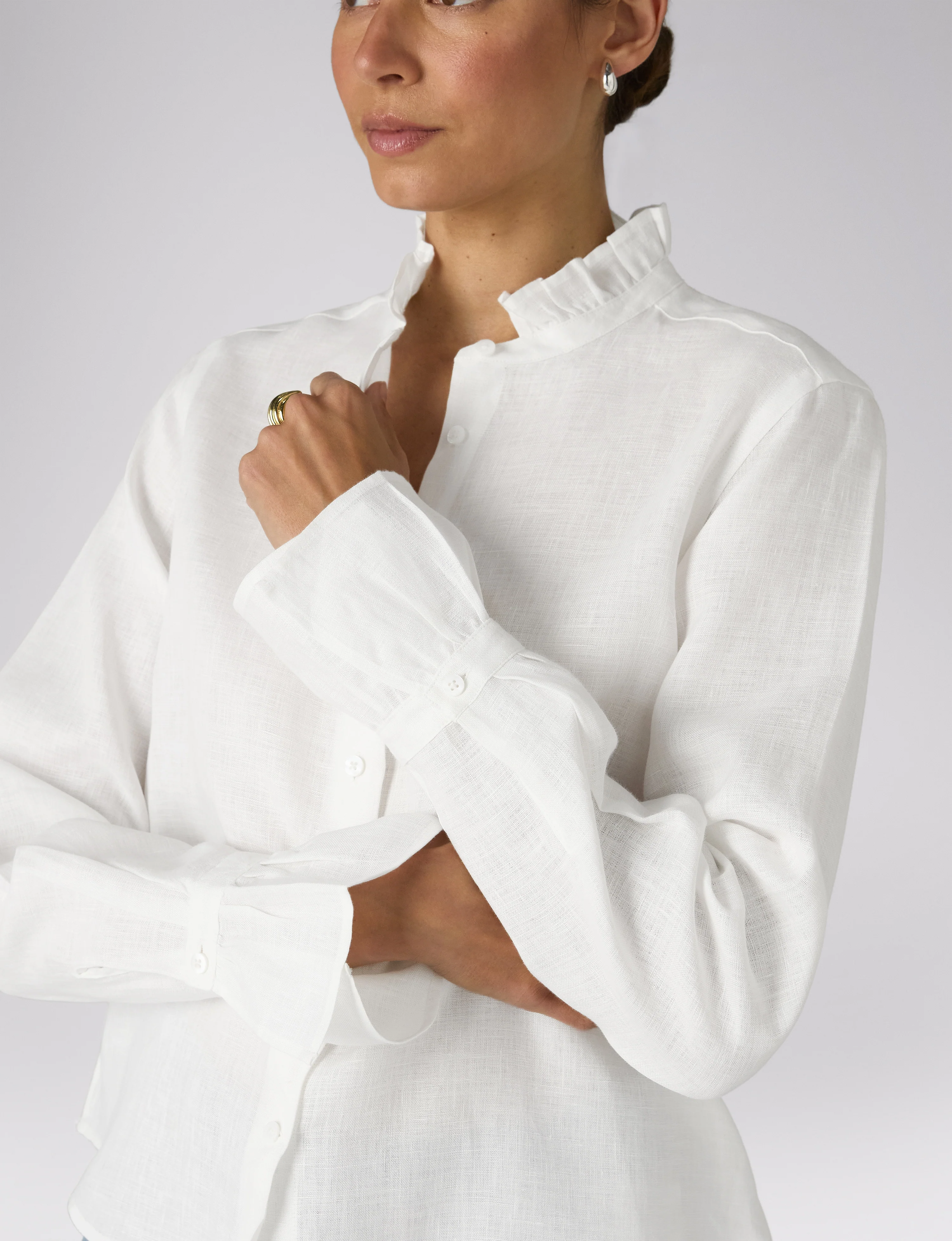 Kew Blouse: Linen, White - Image 5