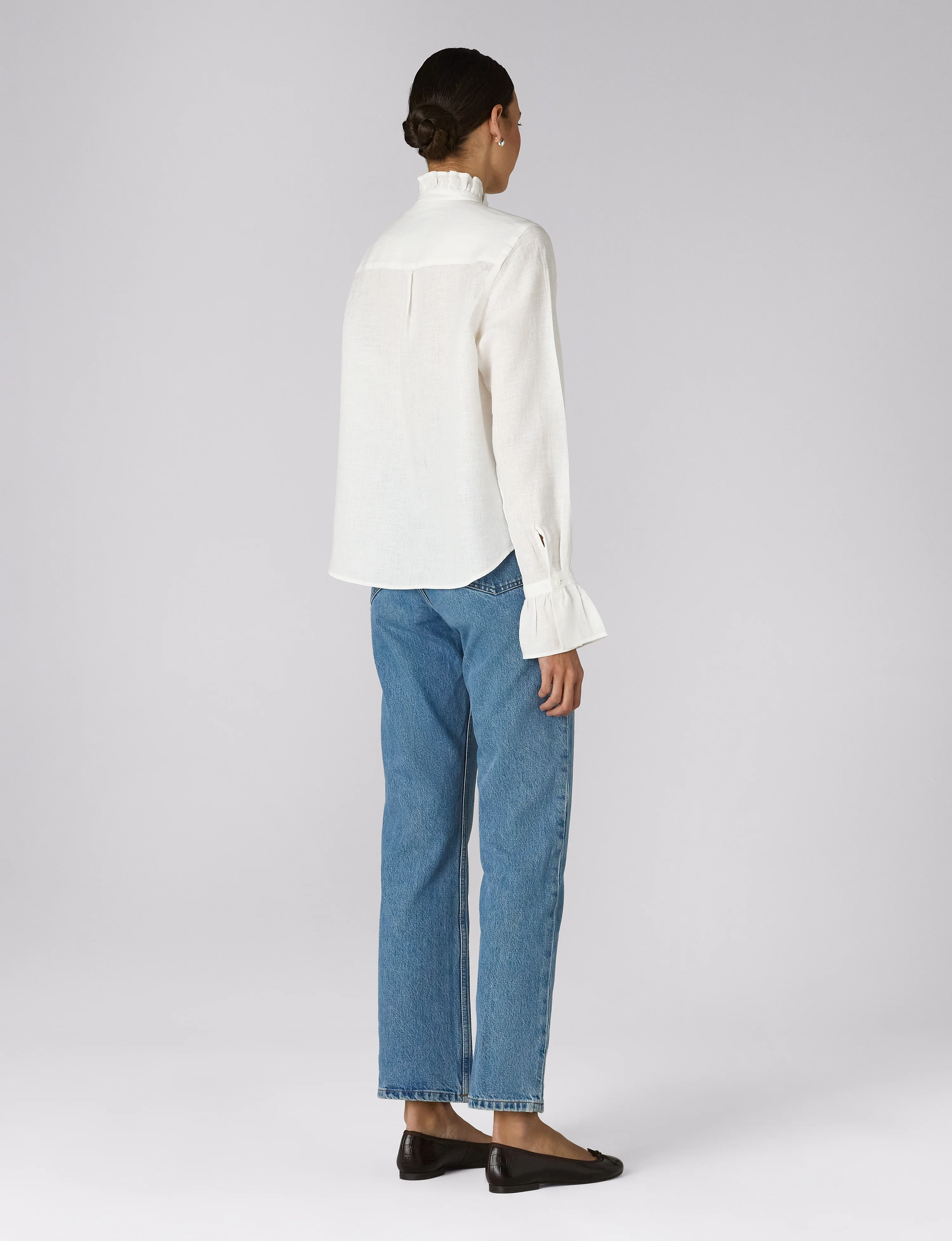 Kew Blouse: Linen, White - Image 6