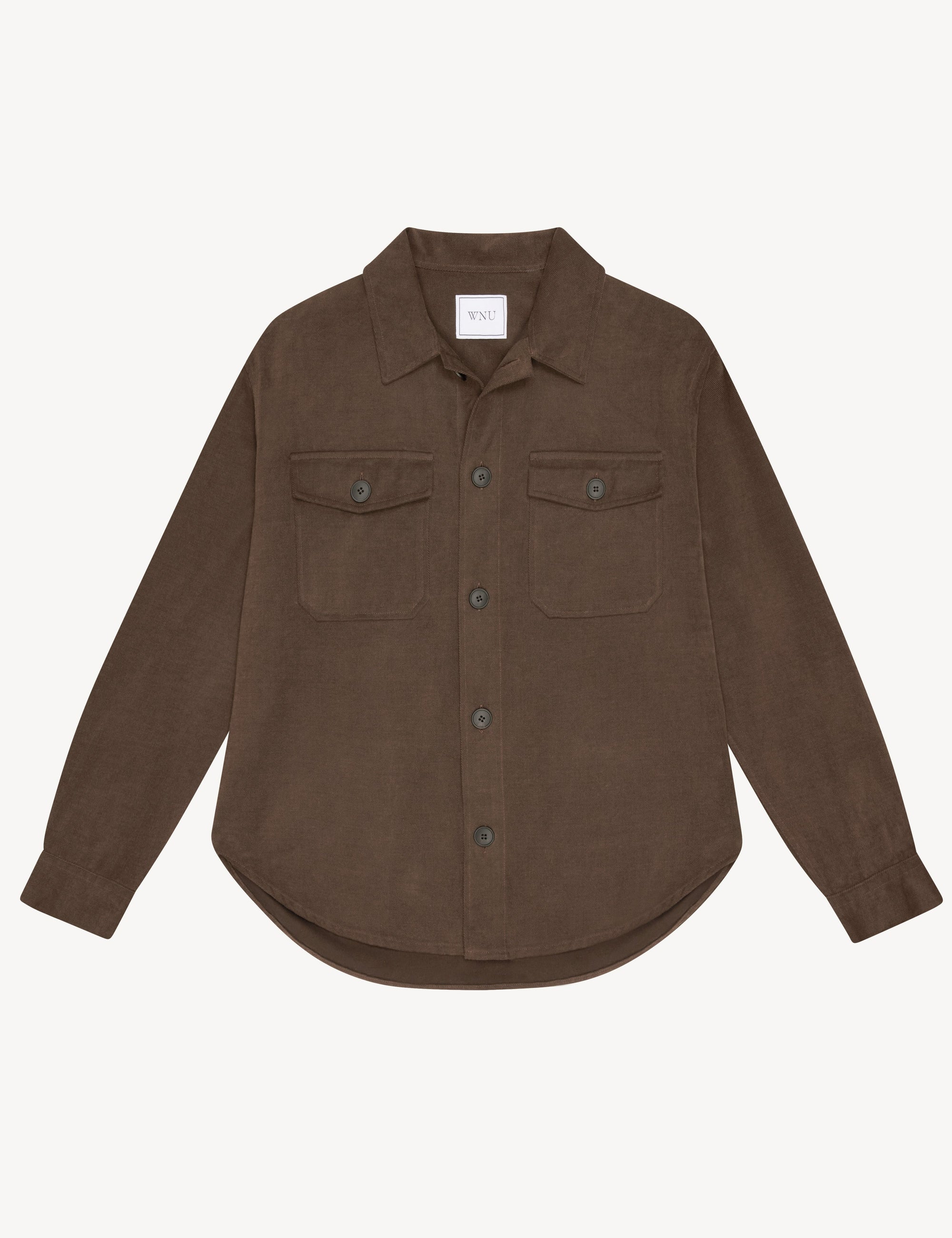 Stow Overshirt: Brushed Twill, Mocha - Image 3