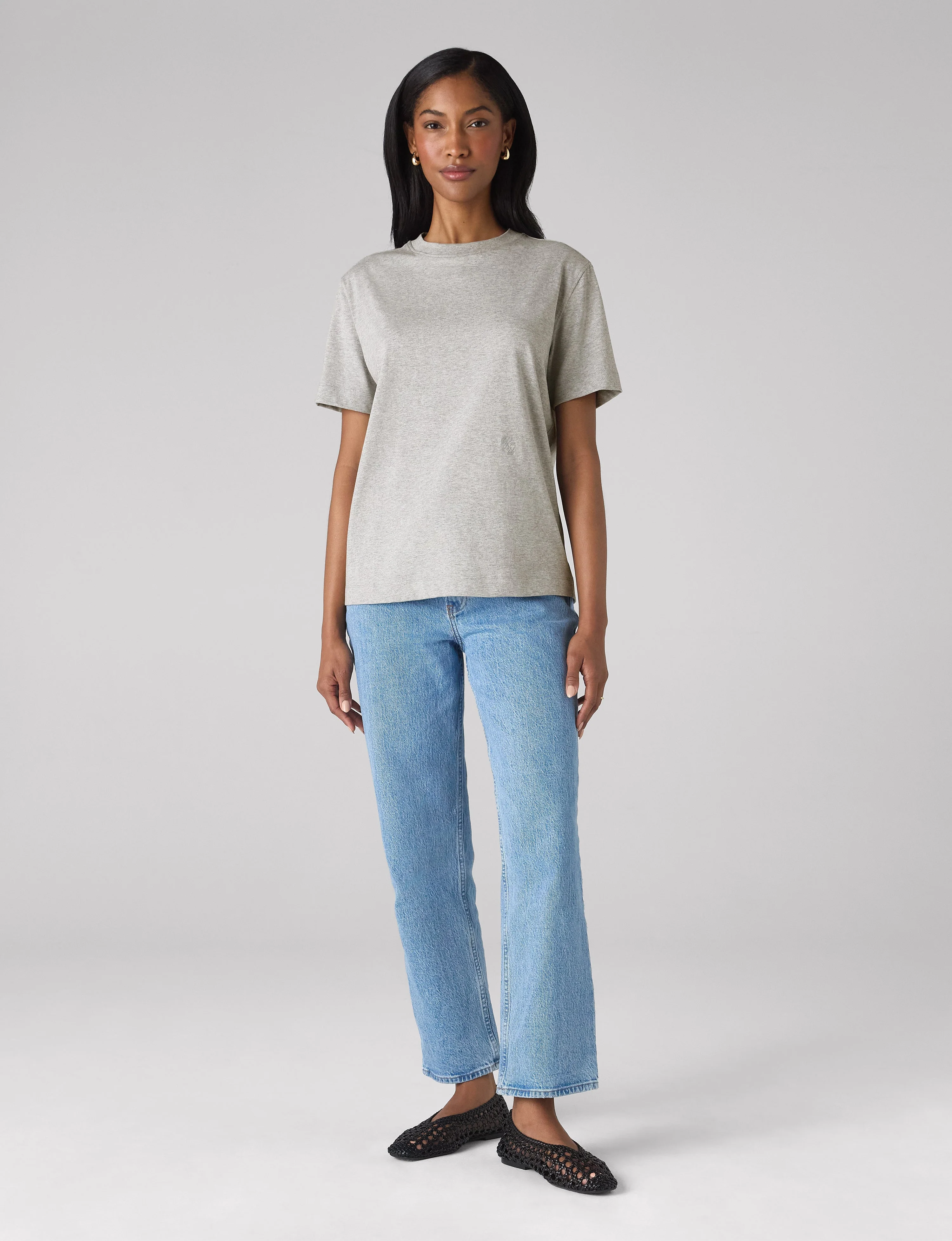 Soho T-Shirt: Cotton Jersey, Grey - Image 3
