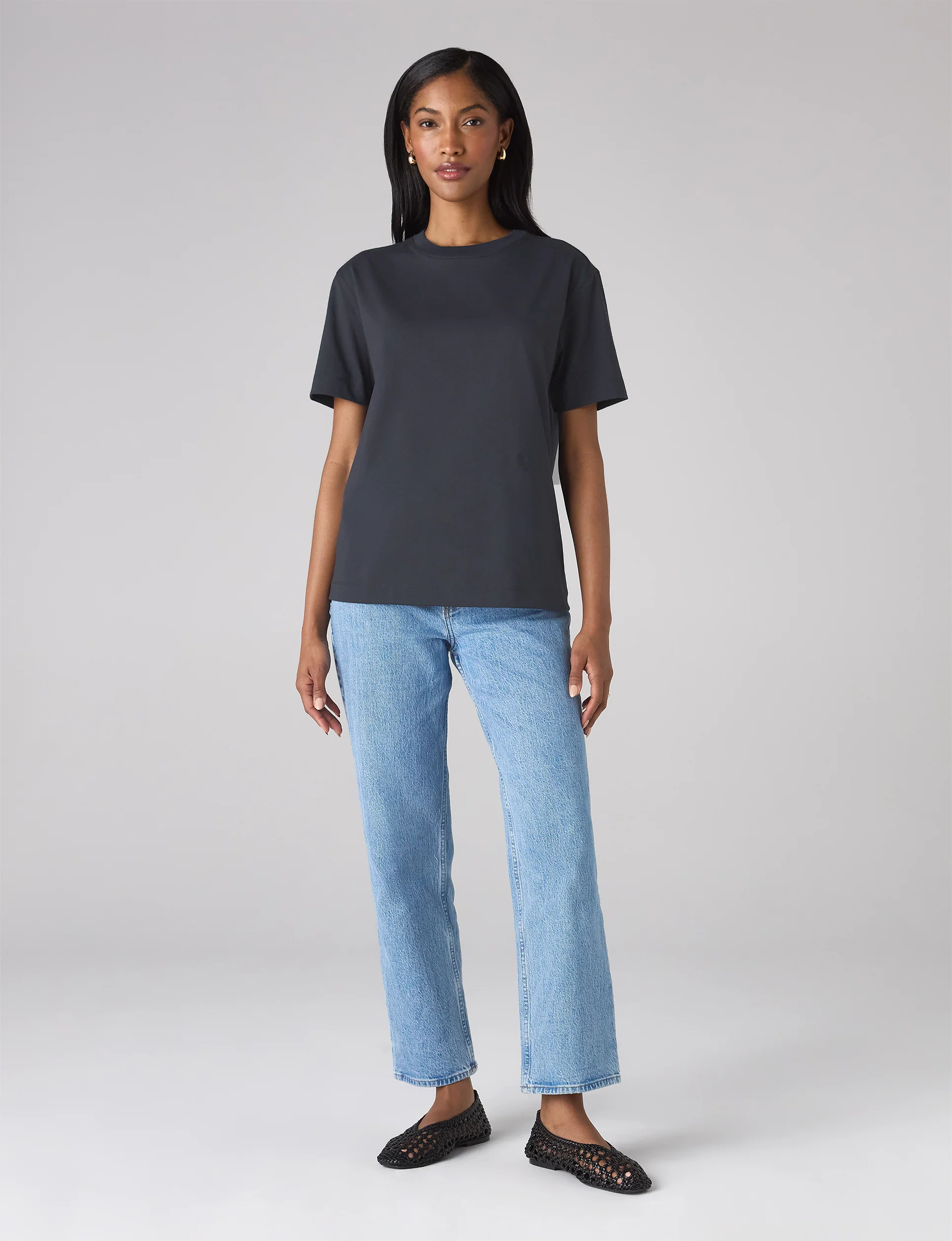 Soho T-Shirt: Cotton Jersey, Navy - Image 3
