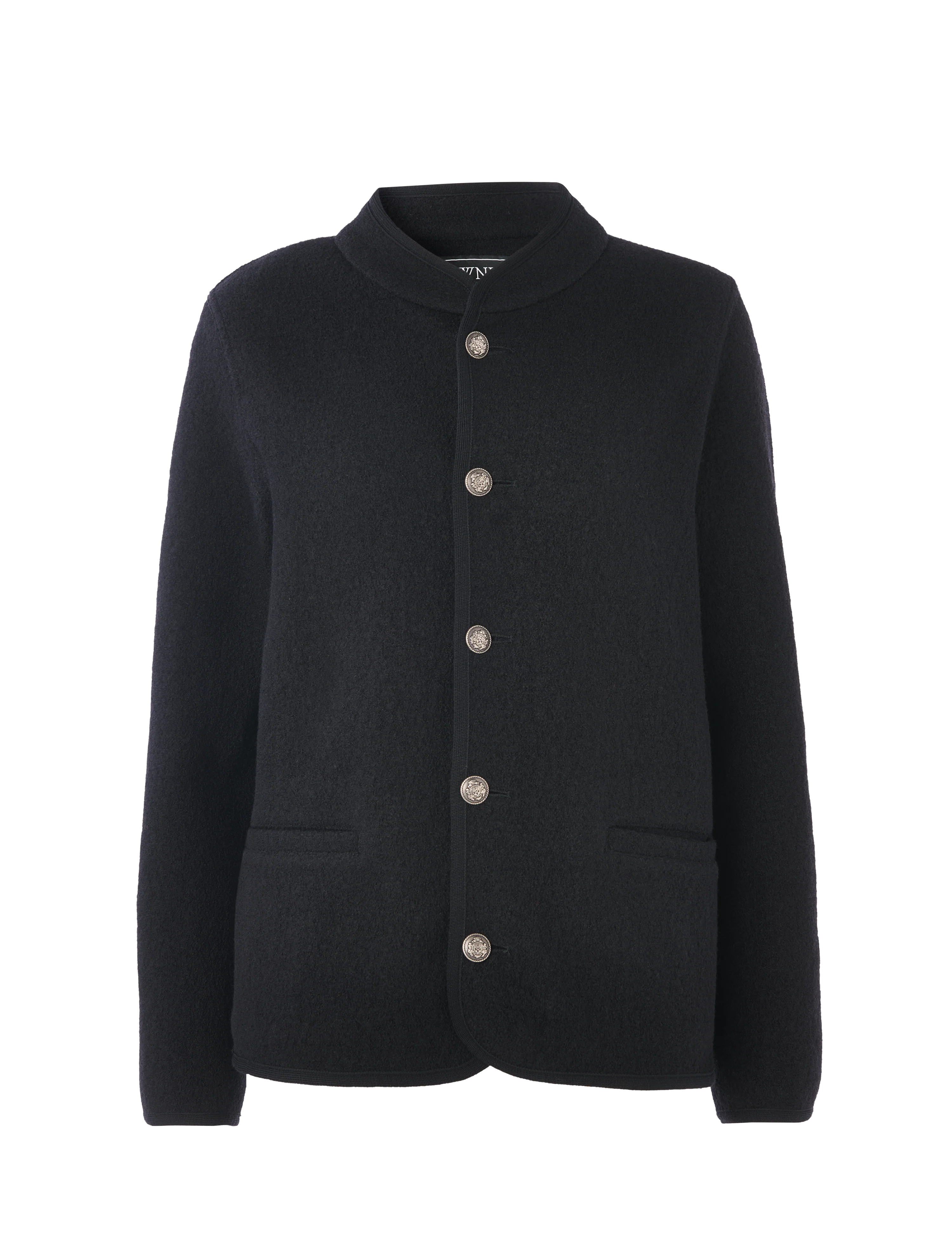 St James Jacket: Boiled Wool, Black - Image 3