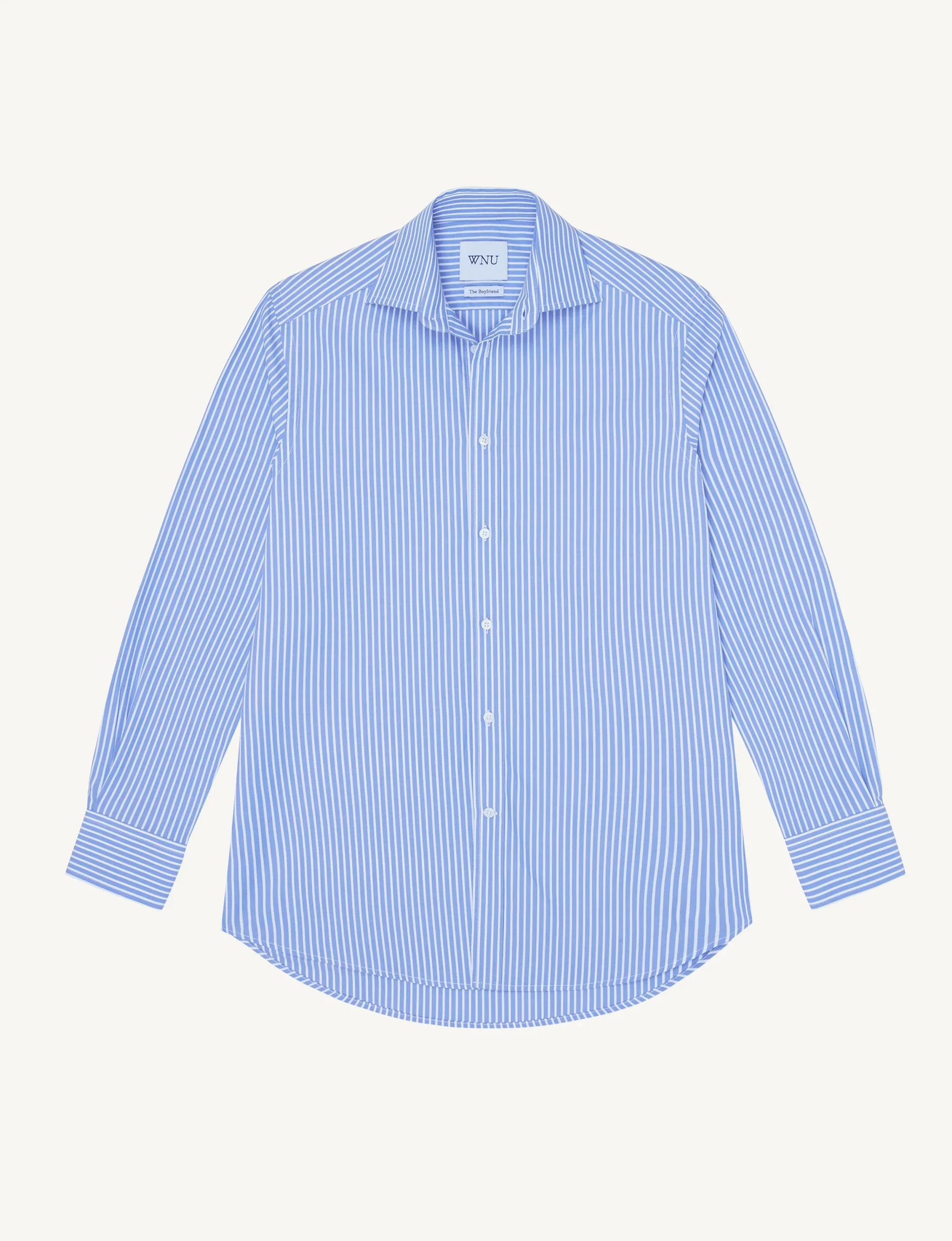 The Boyfriend: Fine Poplin, Inverted Pinstripe - Image 3