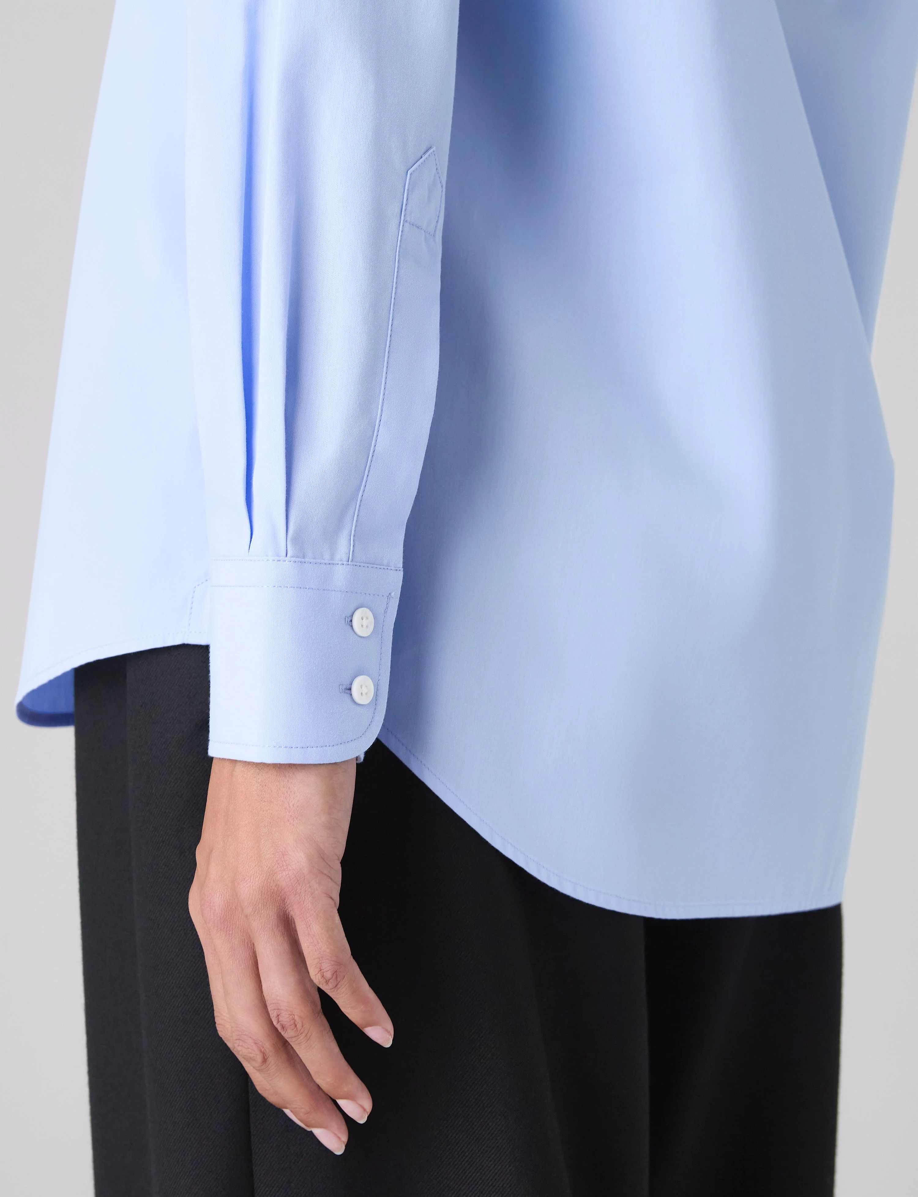 The Boyfriend: Fine Poplin, Sky Blue - Image 5