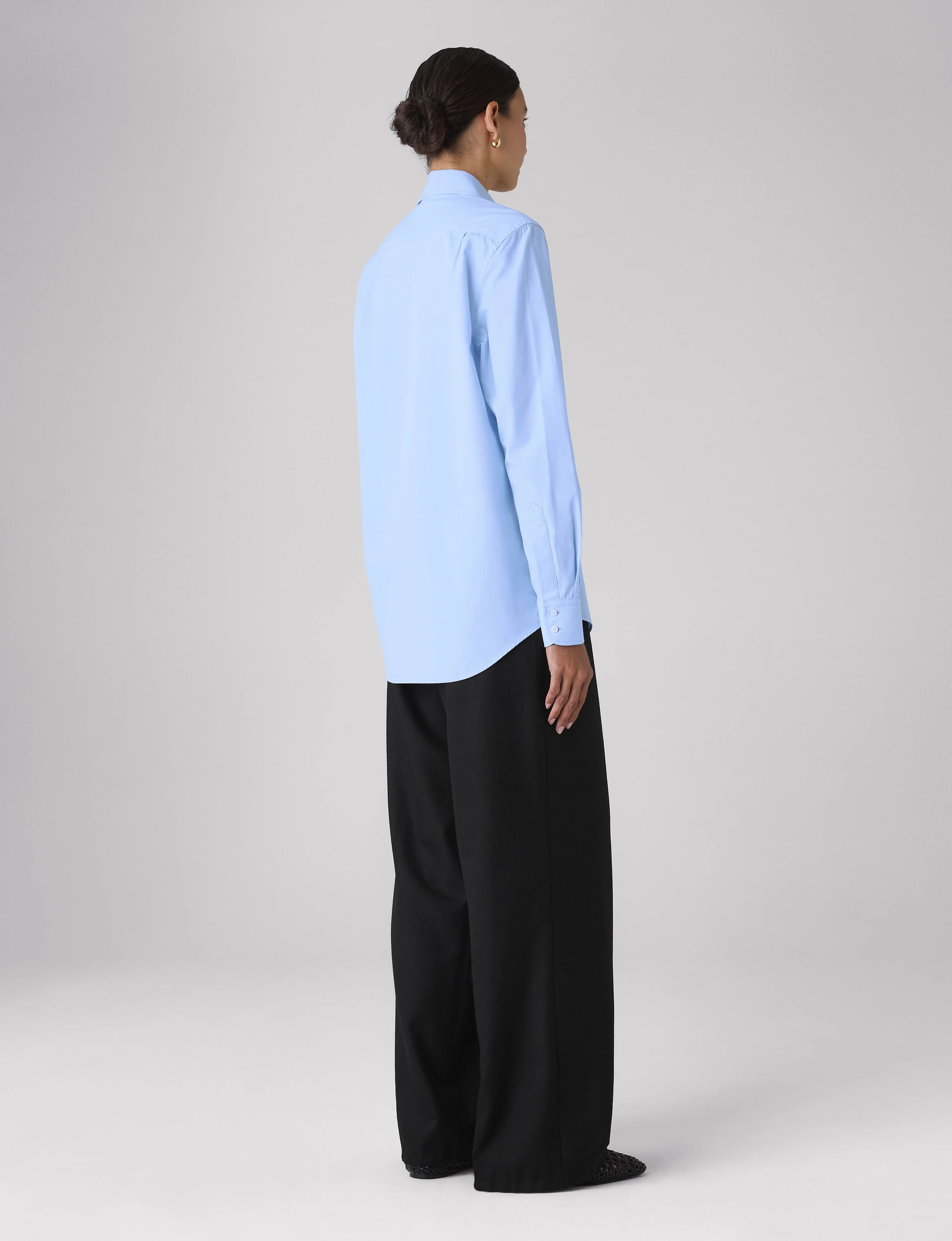 The Boyfriend: Fine Poplin, Sky Blue - Image 6