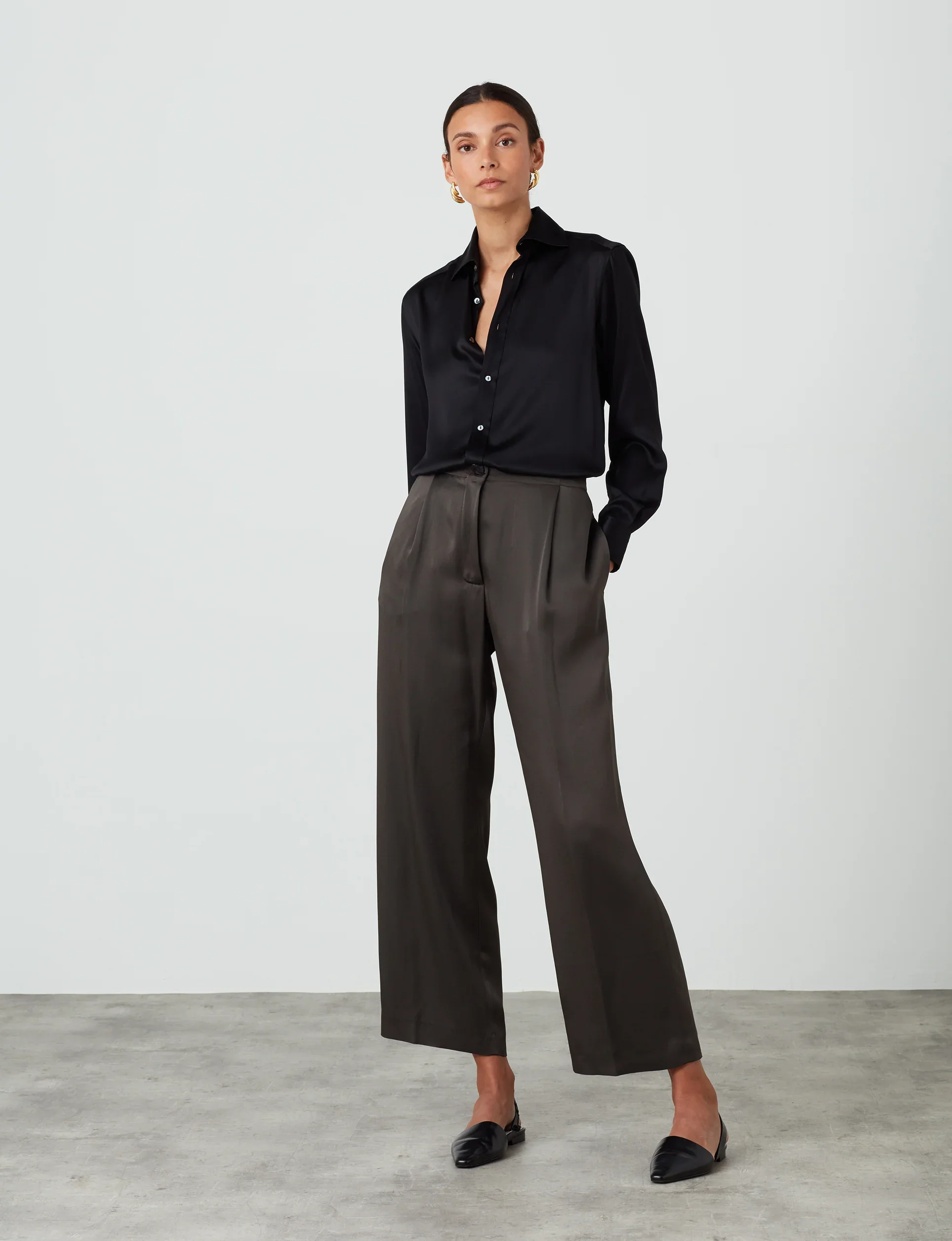 The Boyfriend: Silk Satin, Onyx - Image 4