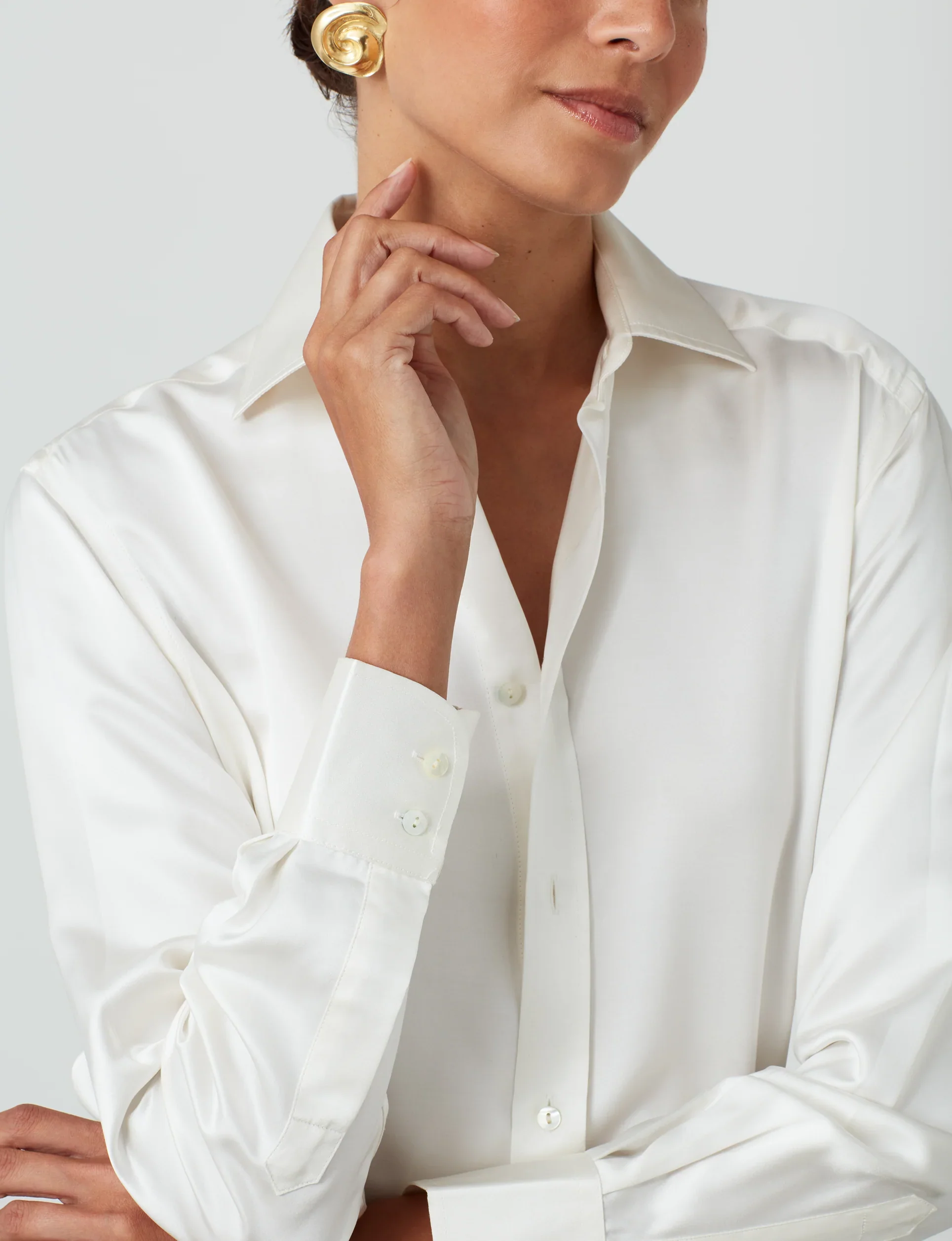 The Boyfriend: Silk Satin, Pearl - Image 6