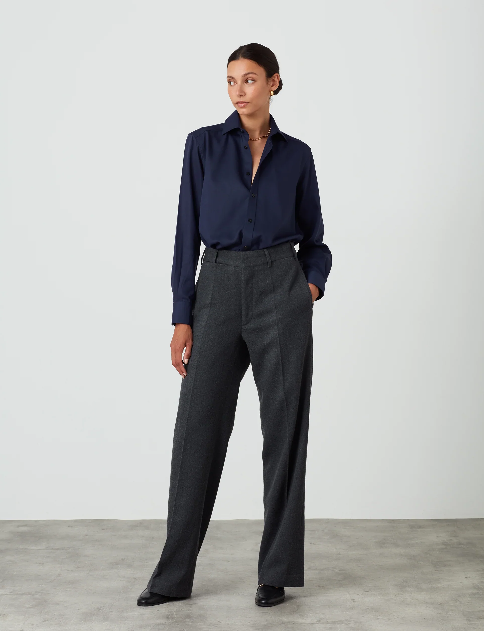 The Boyfriend: TENCEL™ Lyocell, Navy Blue - Image 5