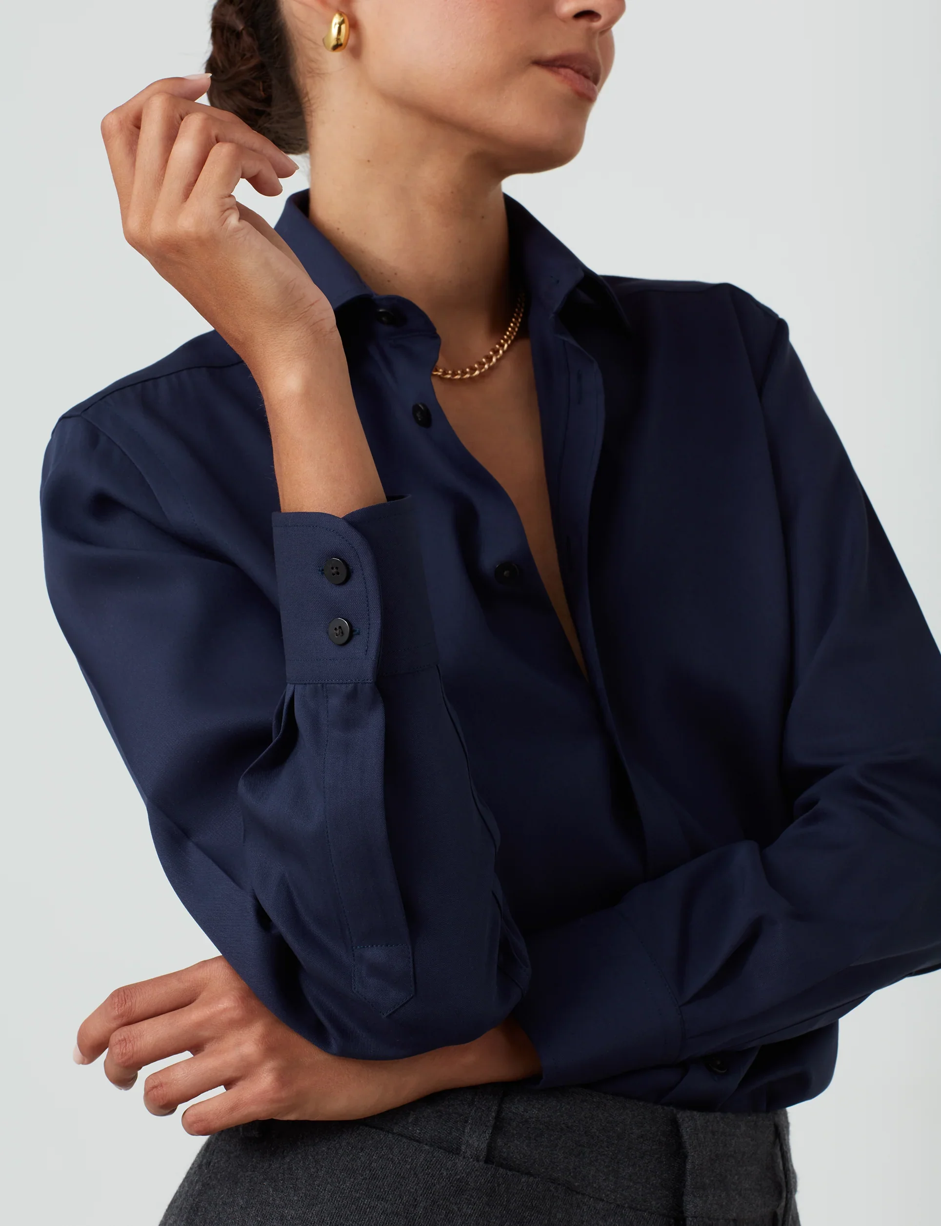The Boyfriend: TENCEL™ Lyocell, Navy Blue - Image 6