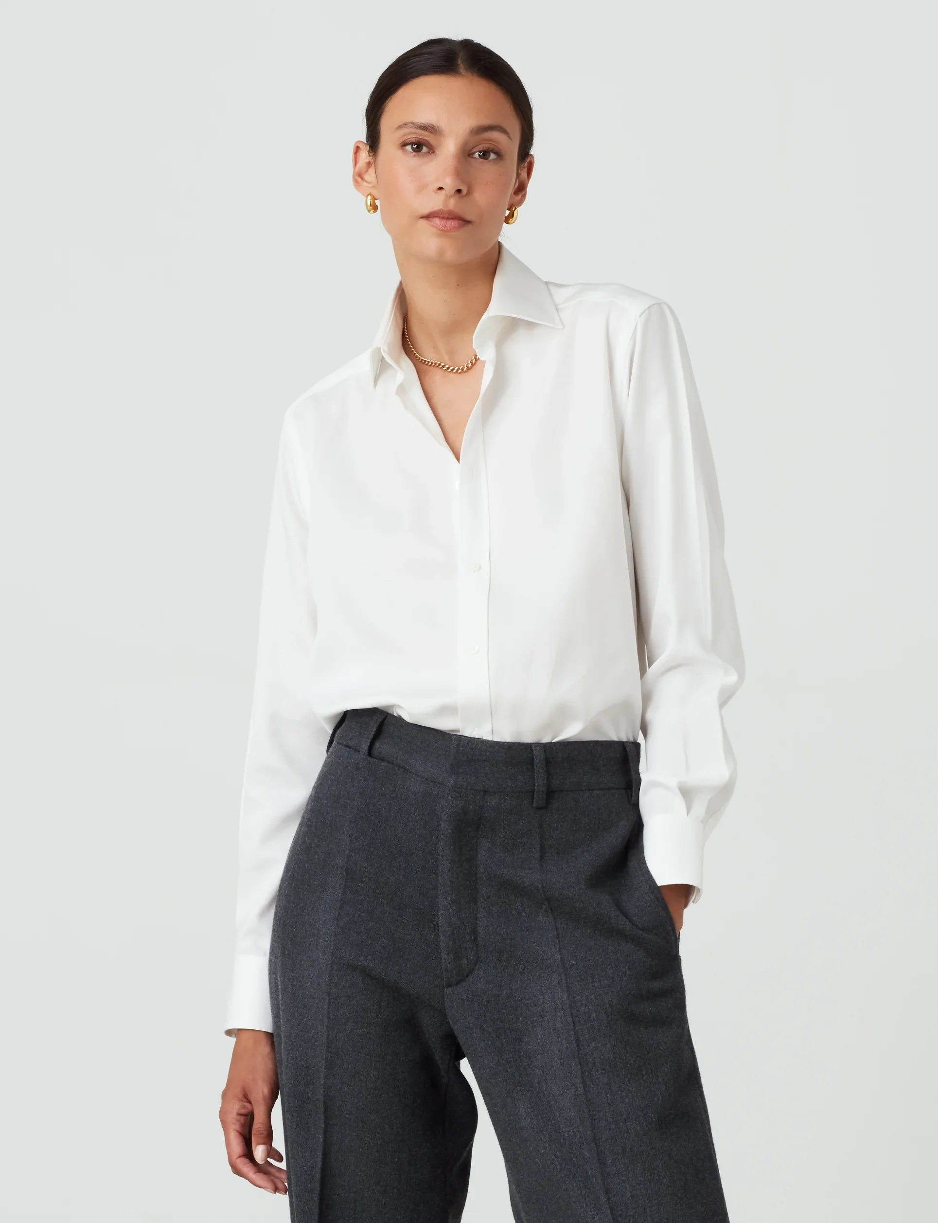The Boyfriend: TENCEL™ Lyocell, Off-White - Image 3