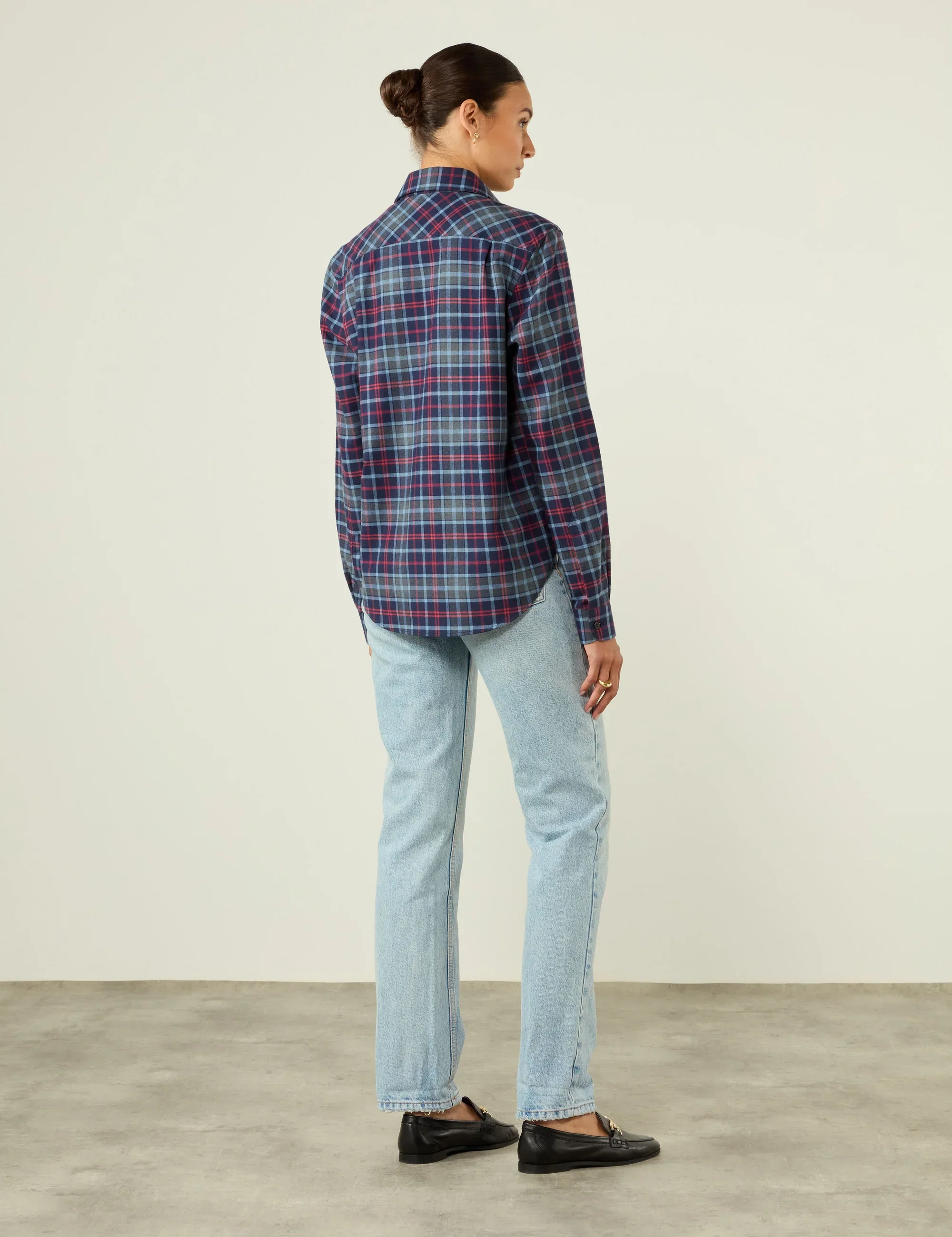 The Classic: Fine Brushed, Blue and Red Plaid - Image 6