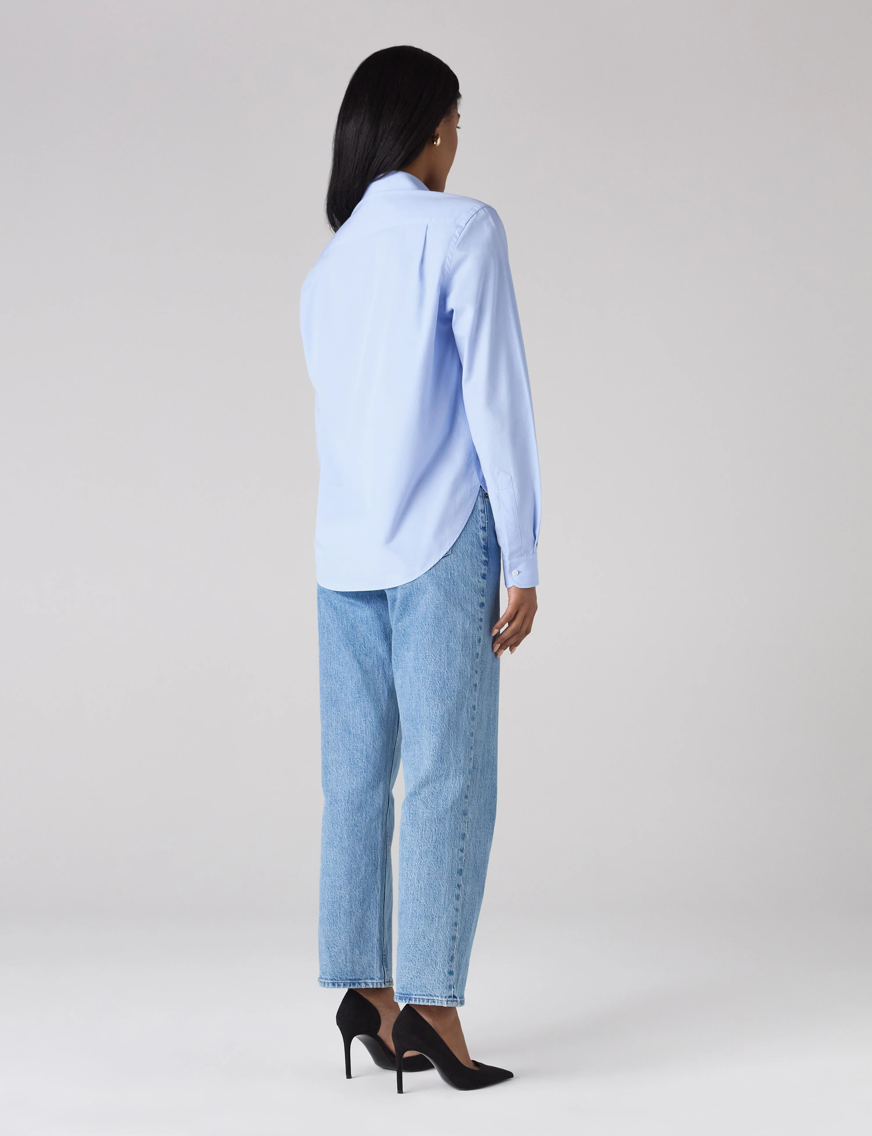 The Classic: Fine Poplin, Sky Blue - Image 5