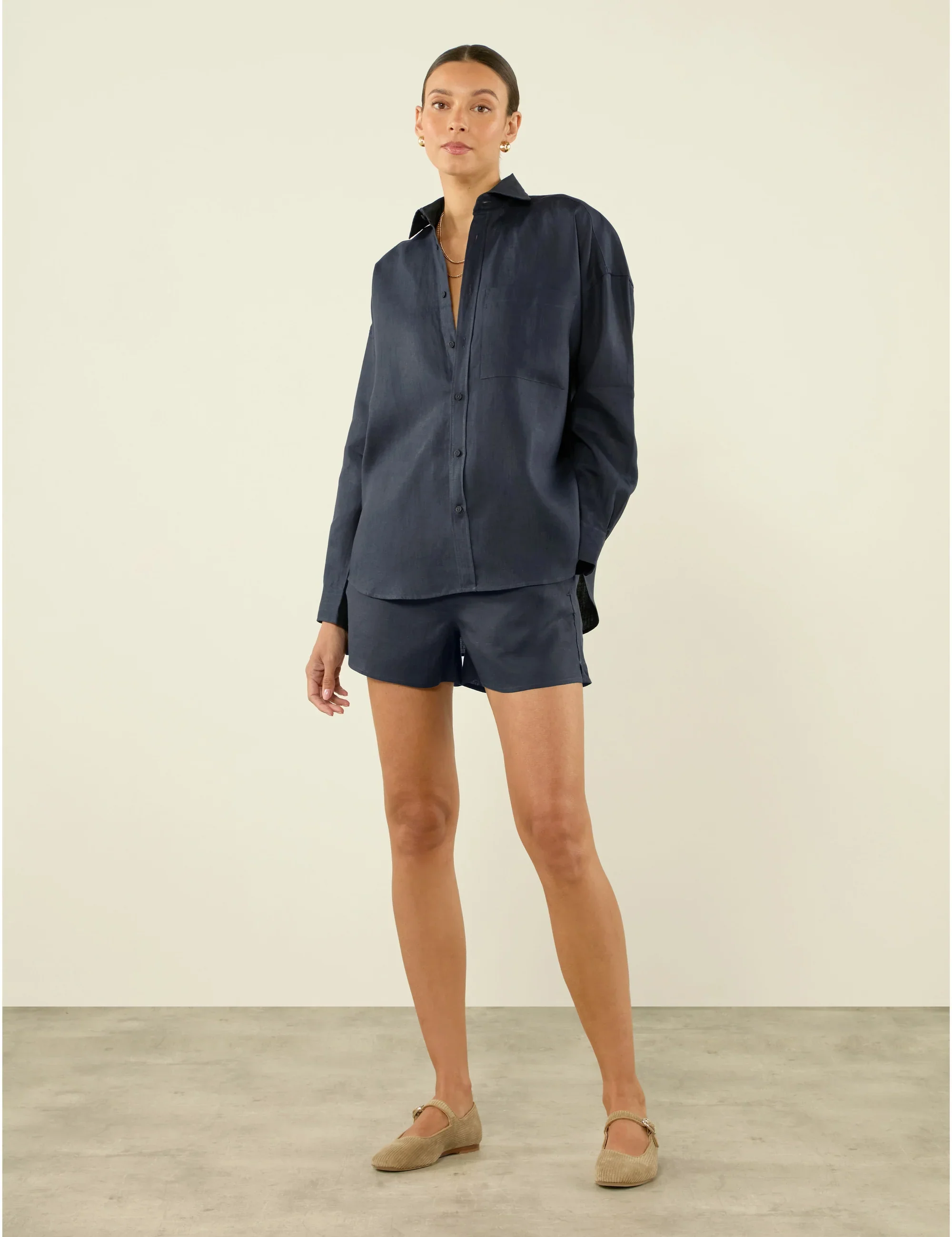 The Boxer: Hemp, Navy Blue - Image 3