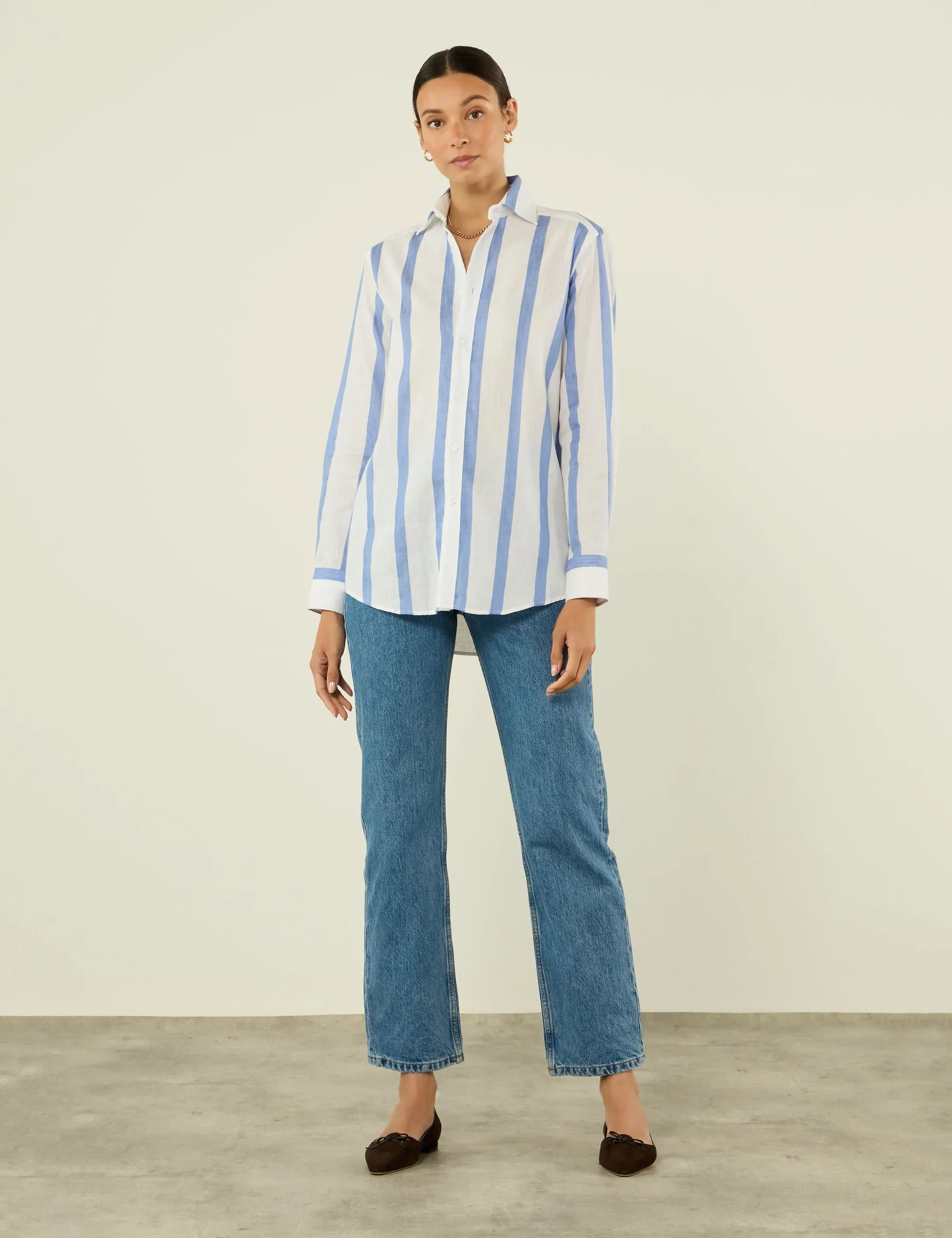 The Boyfriend: Weave, Ocean Blue Stripe - Image 3
