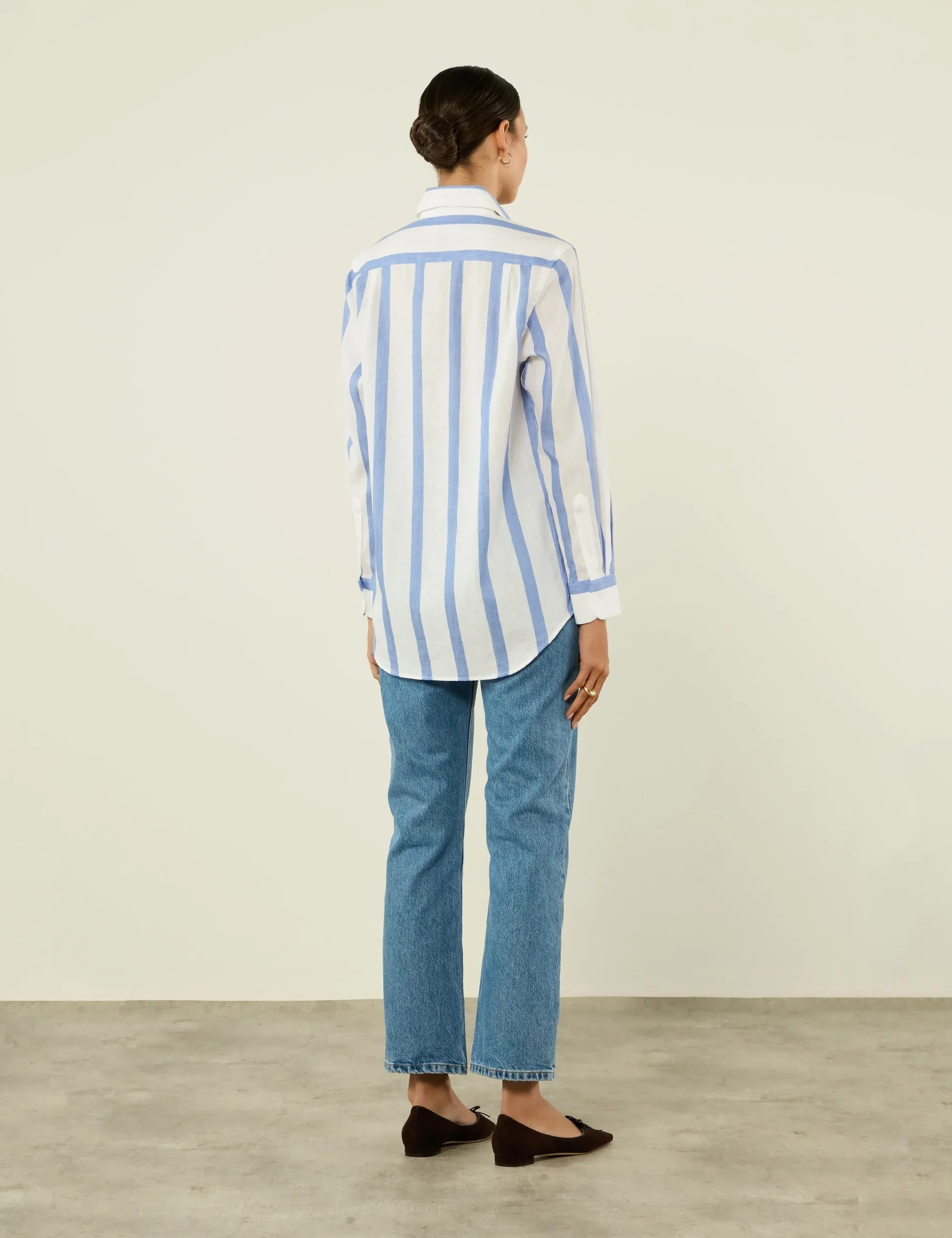 The Boyfriend: Weave, Ocean Blue Stripe - Image 5